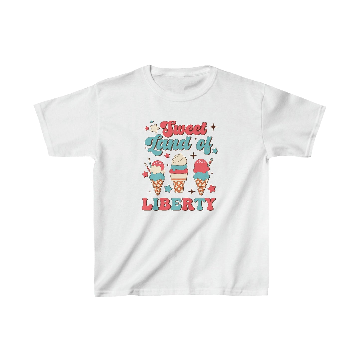 Kids clothes XS / White Sweet Land of Liberty | Independence Day | Kids Heavy Cotton™ Tee