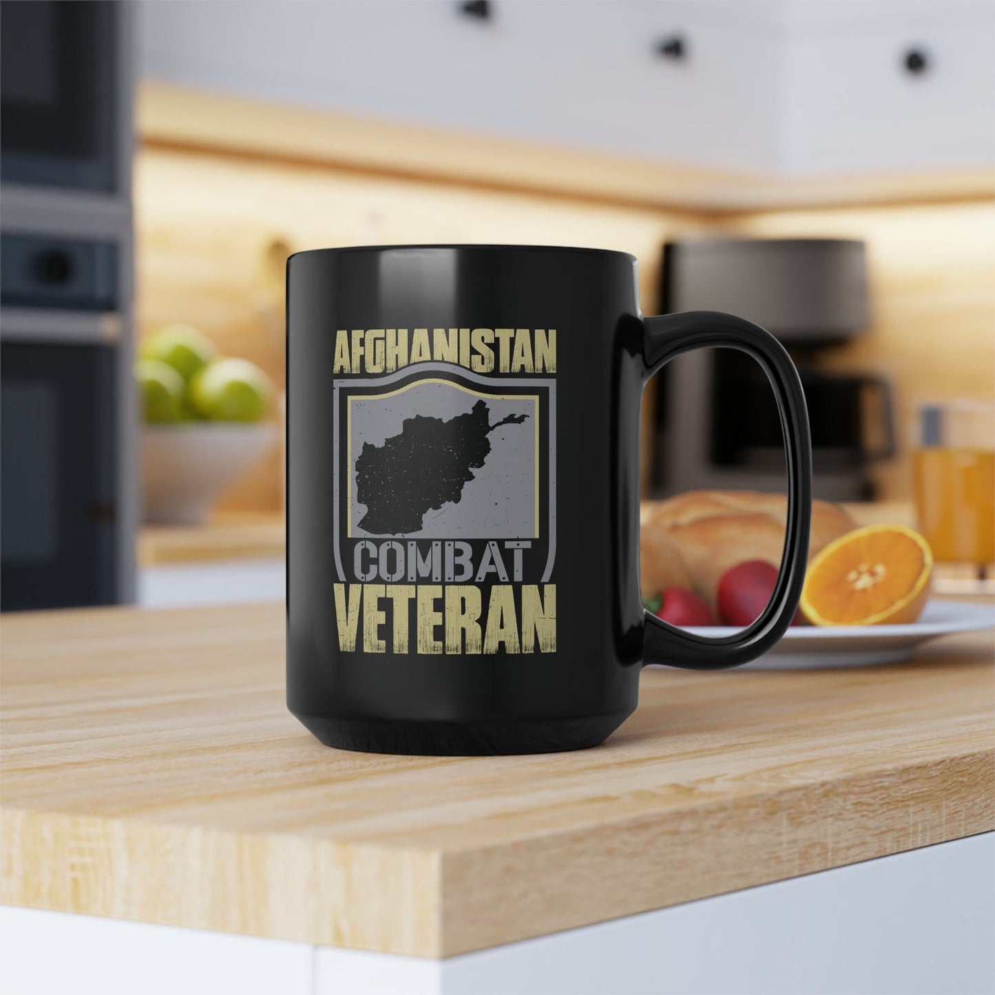 Mug 15oz Afghanistan Combat Veteran | 15 oz. Black Mug