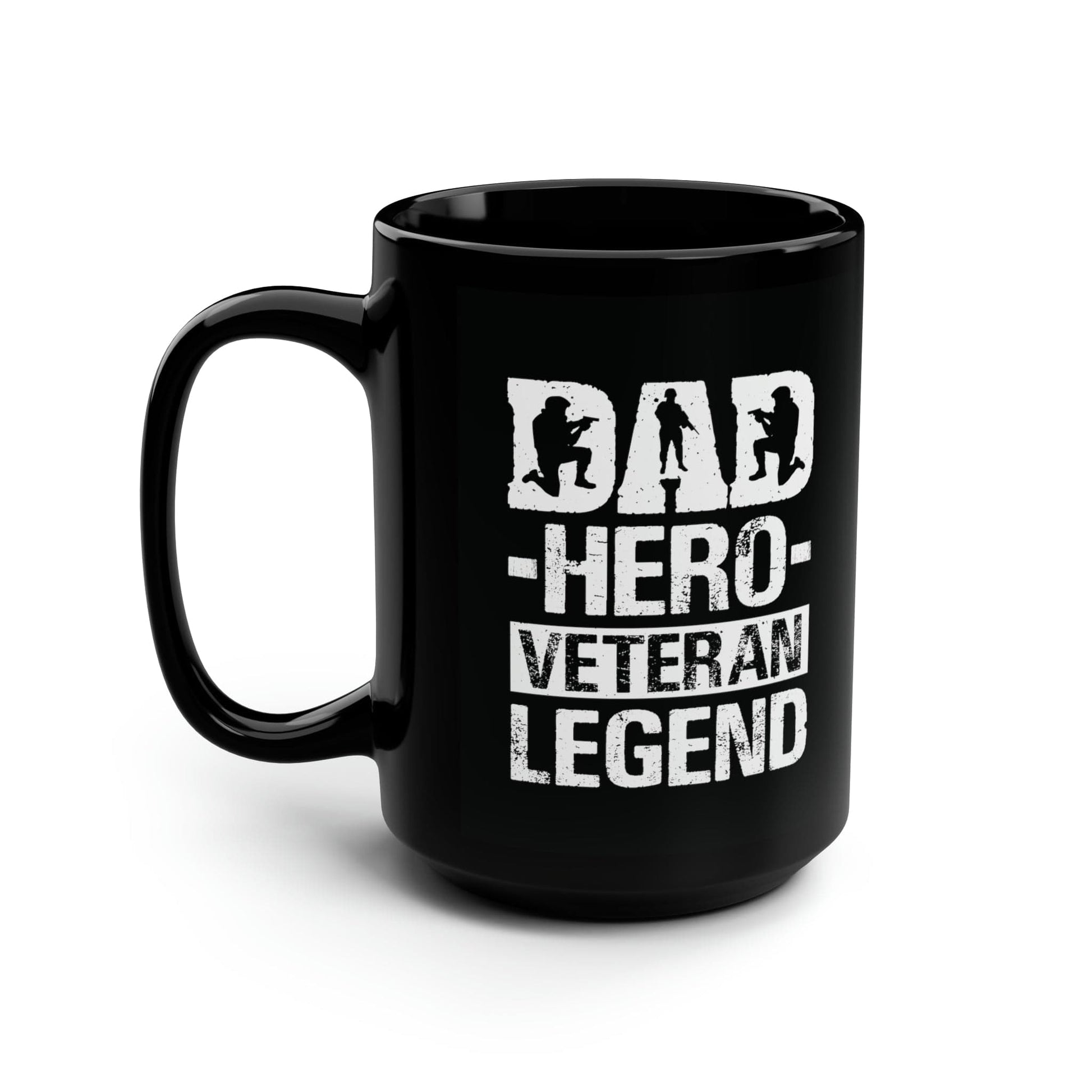 Mug 15oz Dad | Hero Veteran Legend | 15 oz. Black Mug