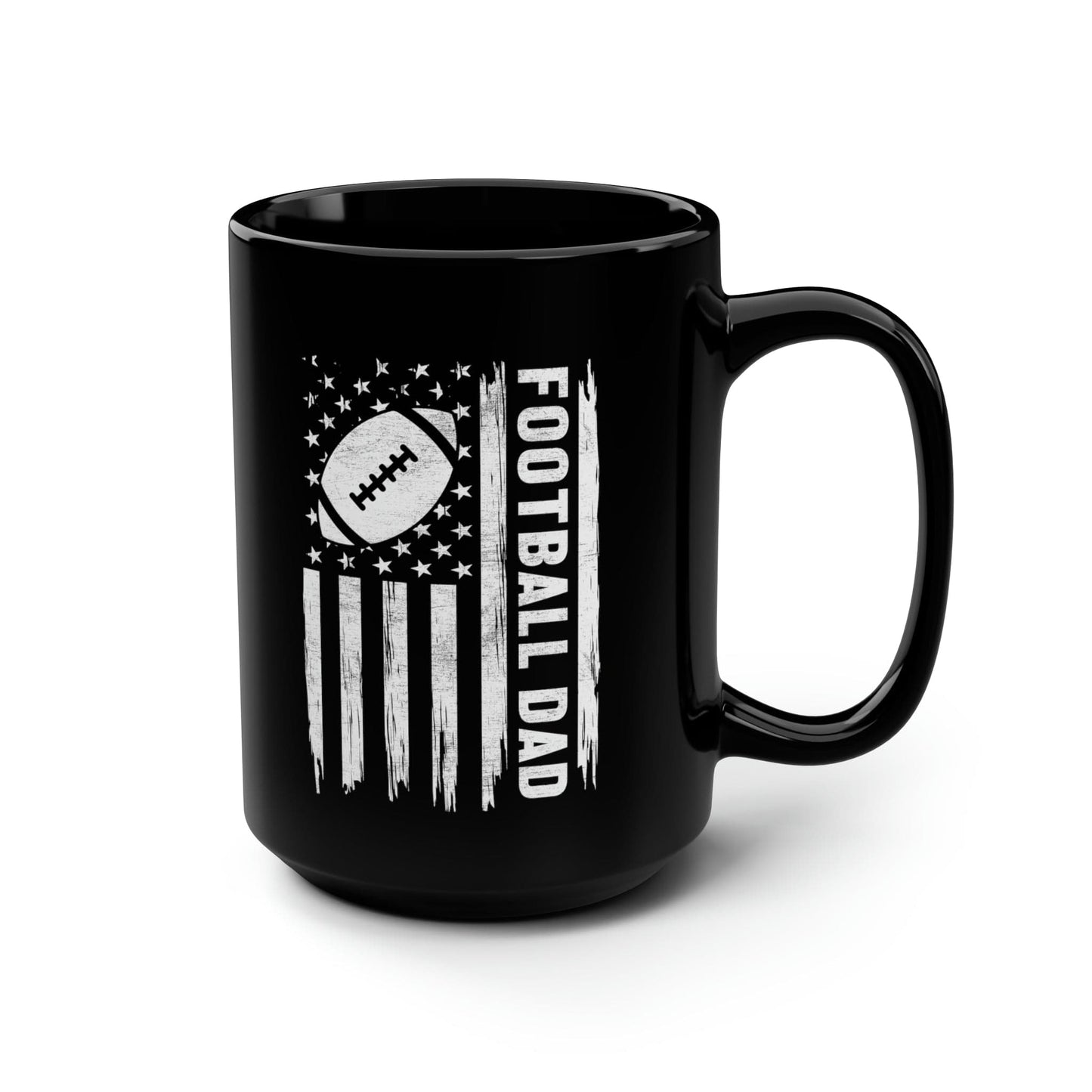 Mug 15oz Football Dad | 15 oz. Black Mug