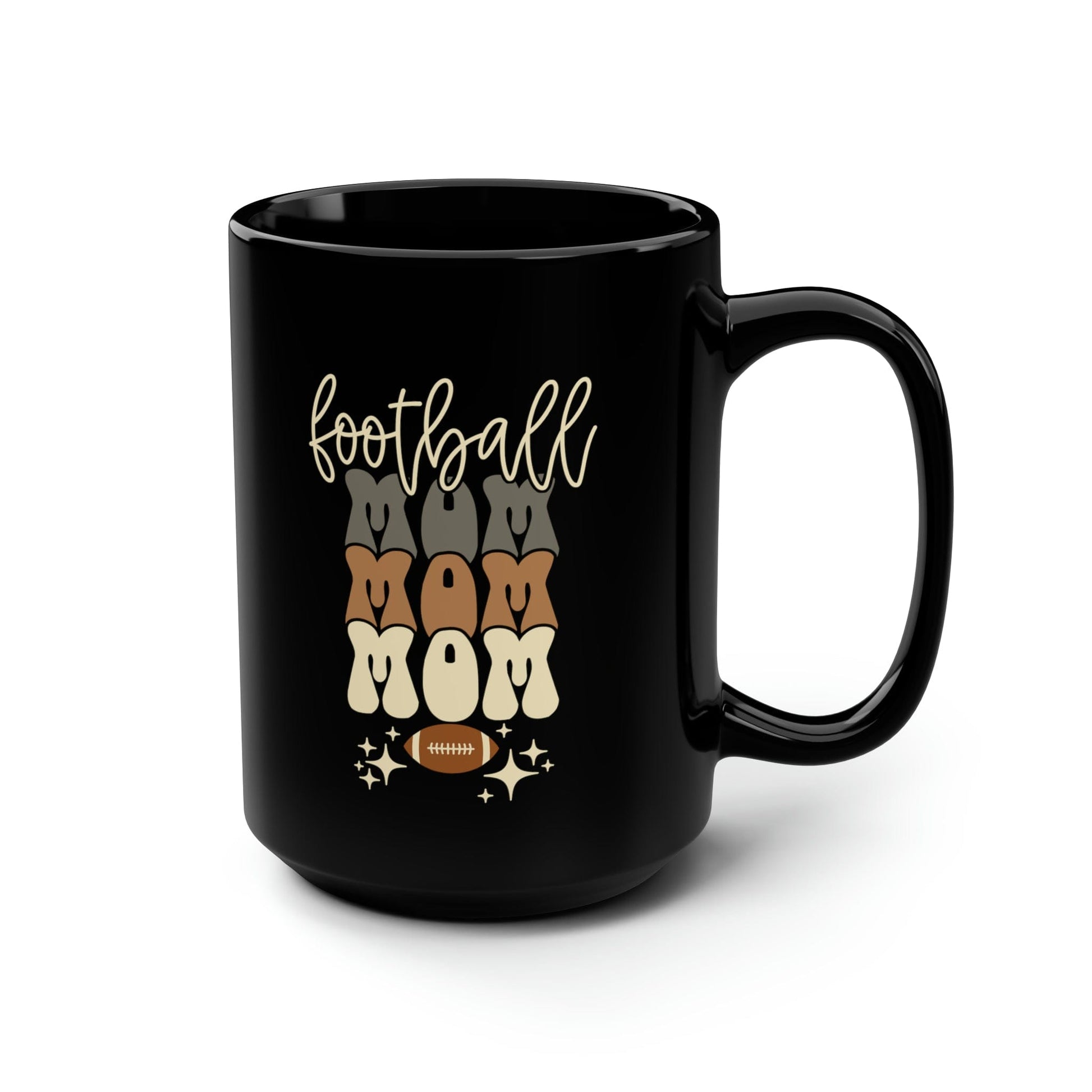 Mug 15oz Football Mom | 15 oz. Black Mug