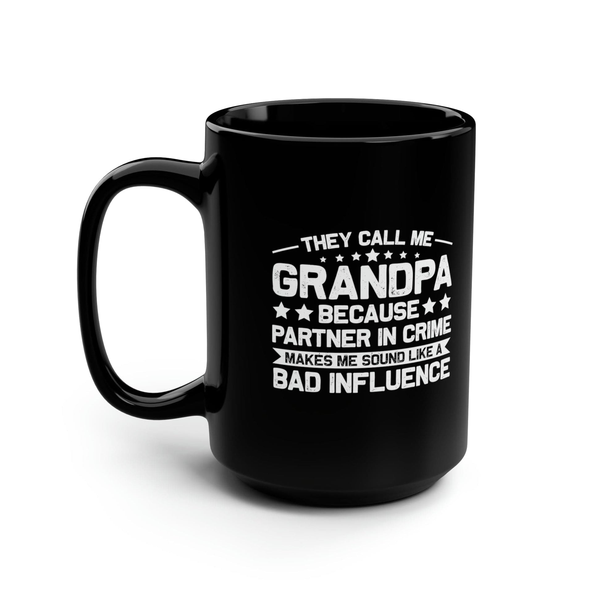 Mug 15oz Grandpa | Partner in Crime | 15 oz. Black Mug