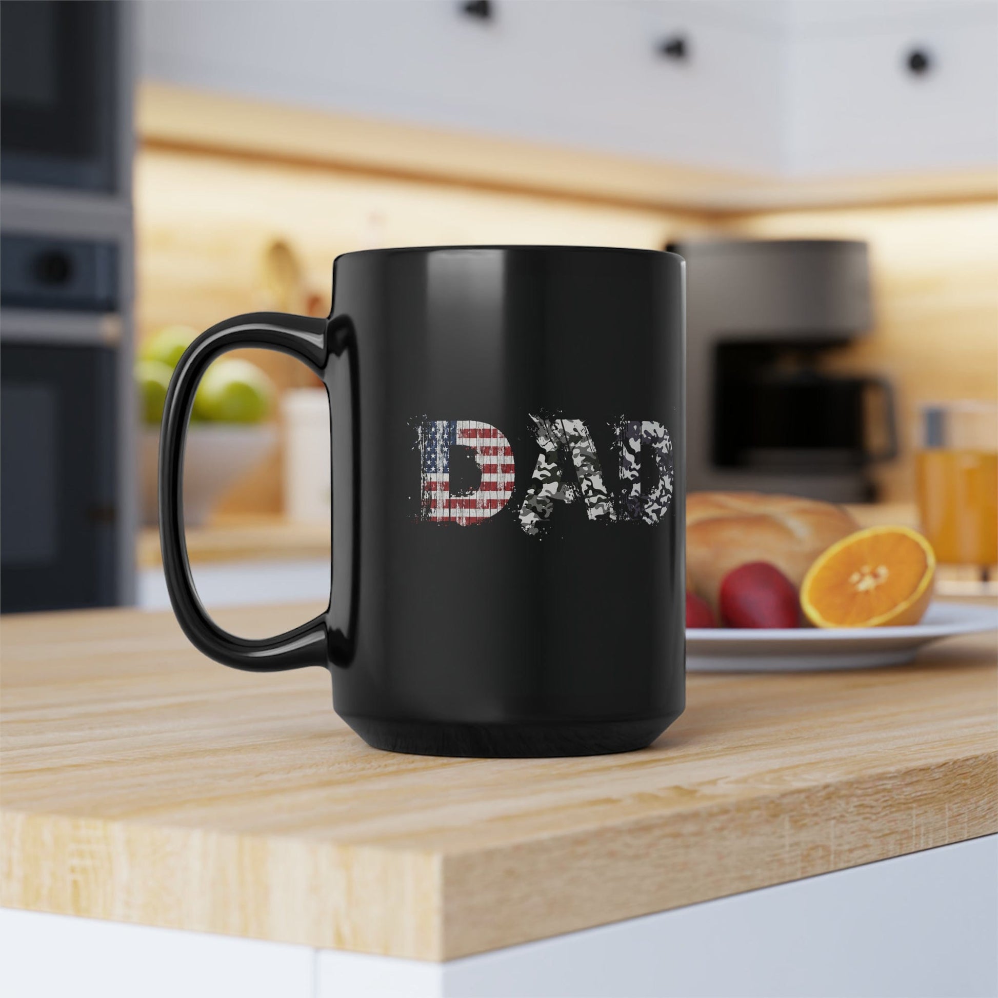 Mug 15oz Patriotic Dad | Army Dad | 15 oz. Black Mug