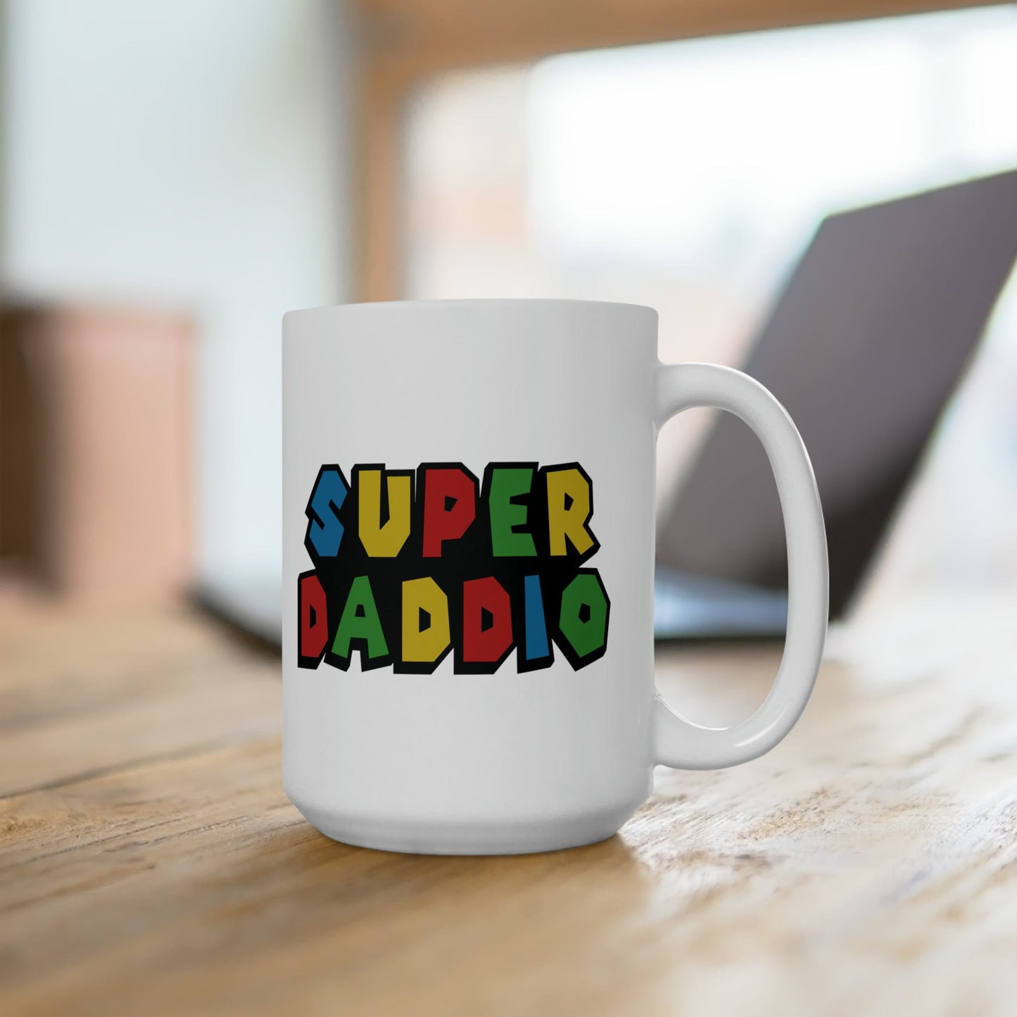 Mug 15oz Super Daddio | Dad | 15 oz. White Mug