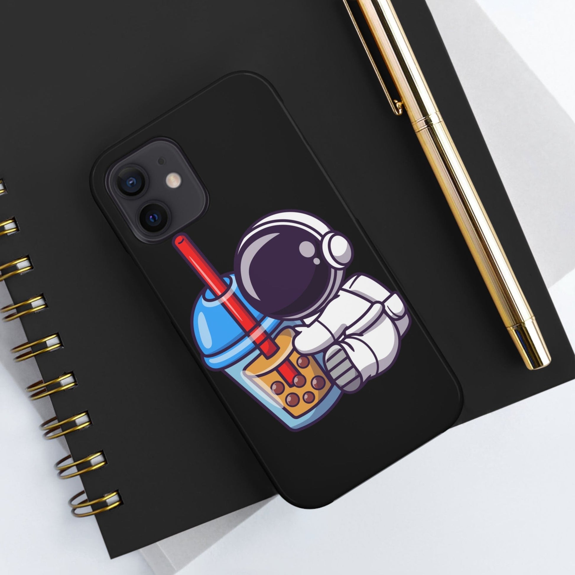 Phone Case Astronaut Hugging Boba | Tough Phone Cases