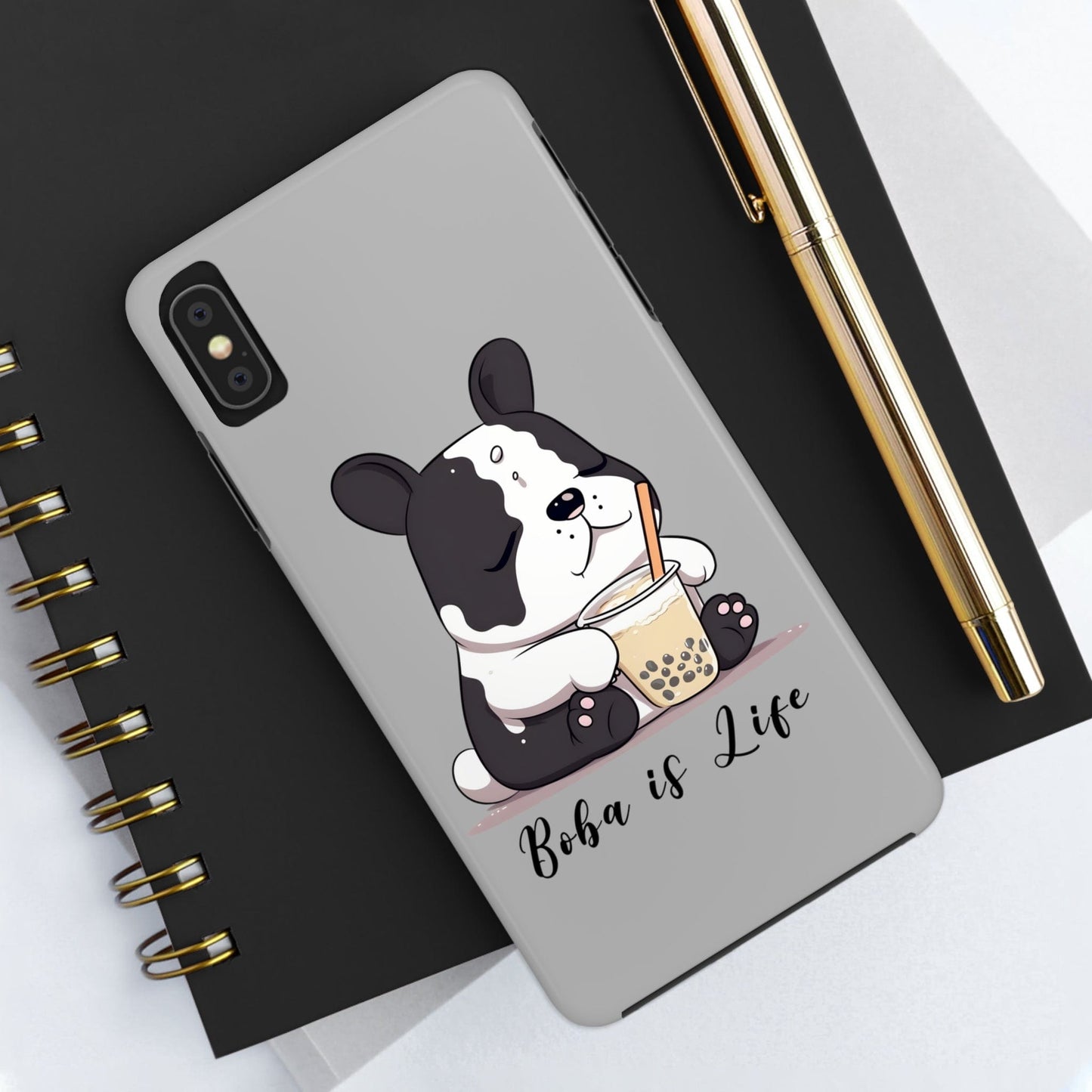 Phone Case Boba is Life | Dog Drinking Boba | Tough Phone Cases