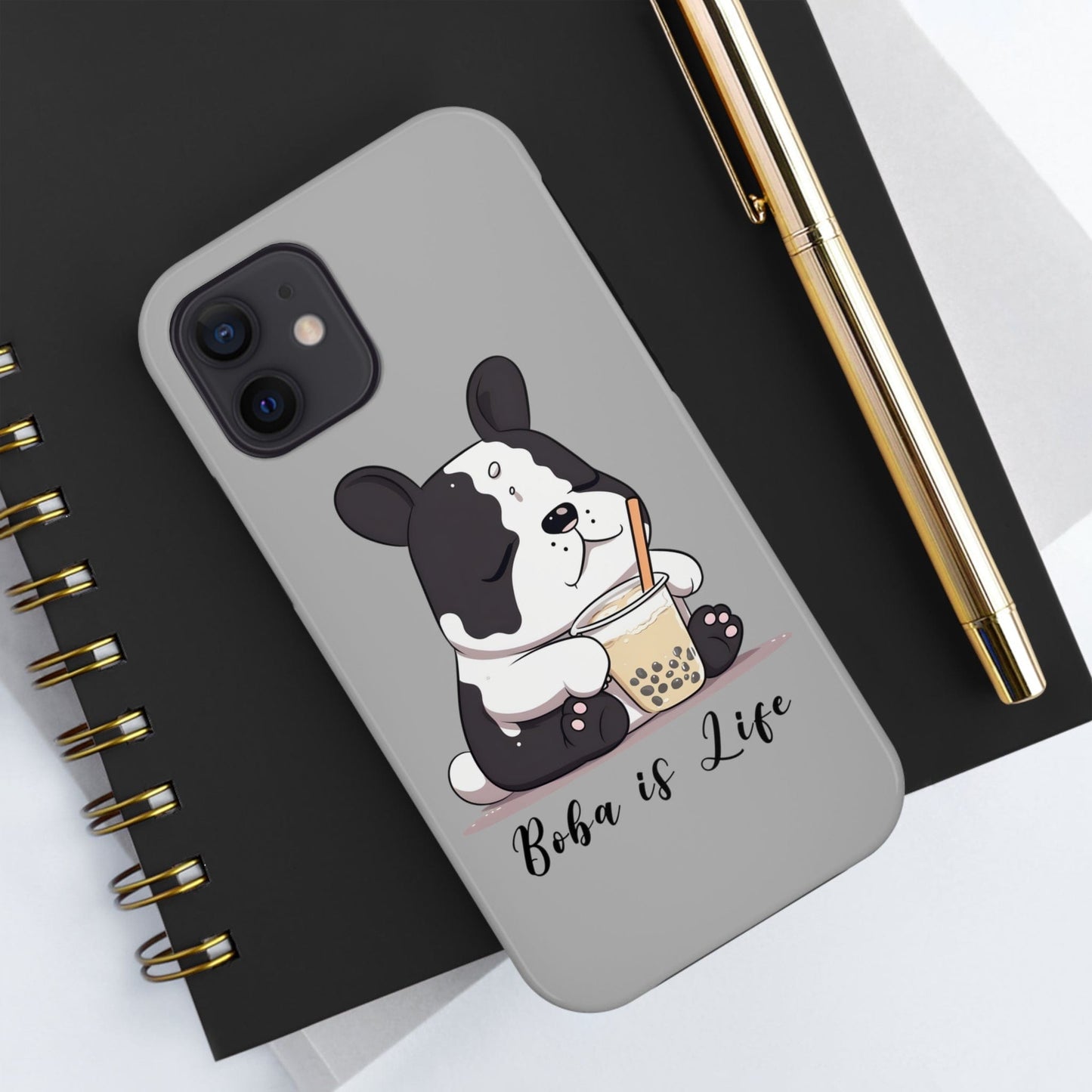 Phone Case Boba is Life | Dog Drinking Boba | Tough Phone Cases