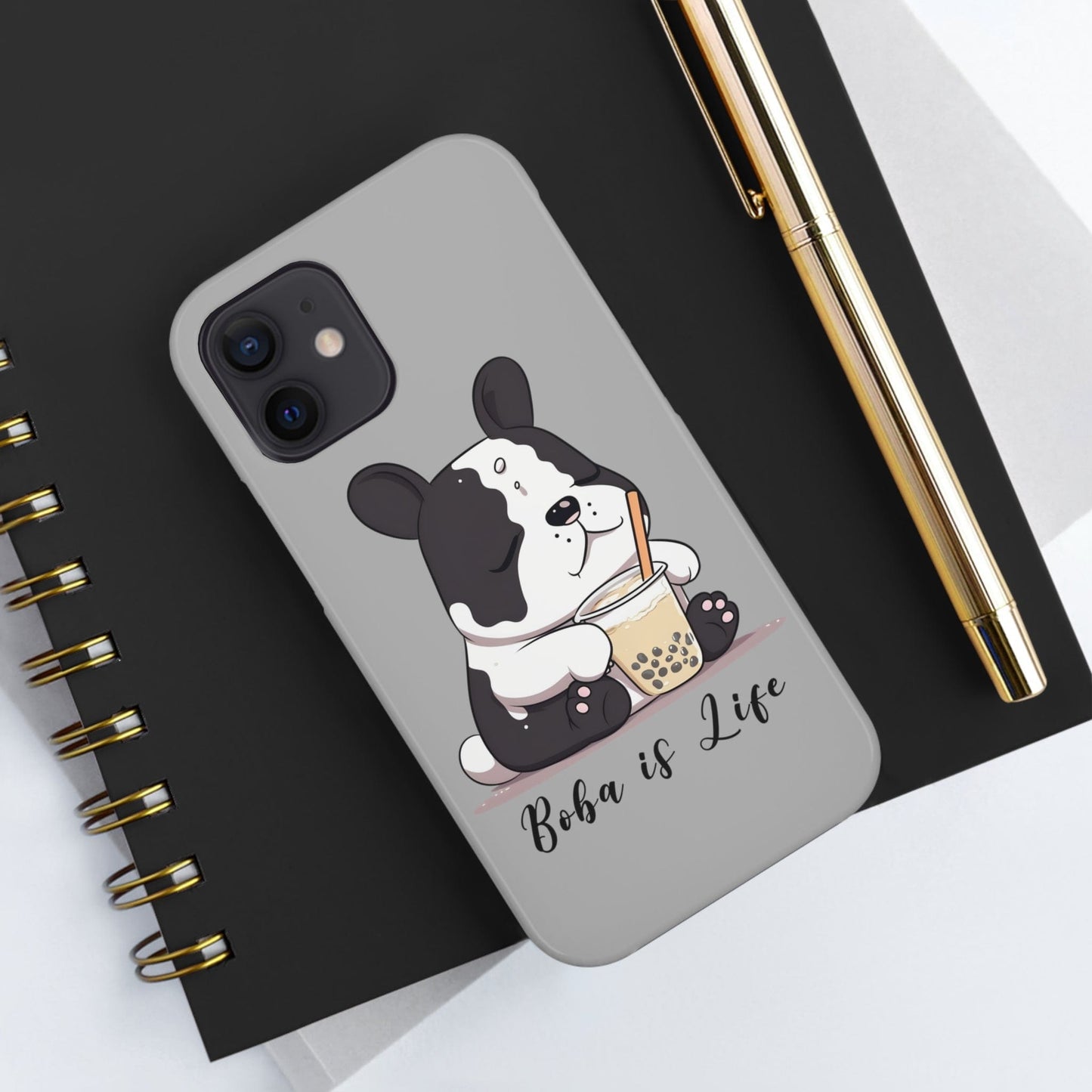 Phone Case Boba is Life | Dog Drinking Boba | Tough Phone Cases