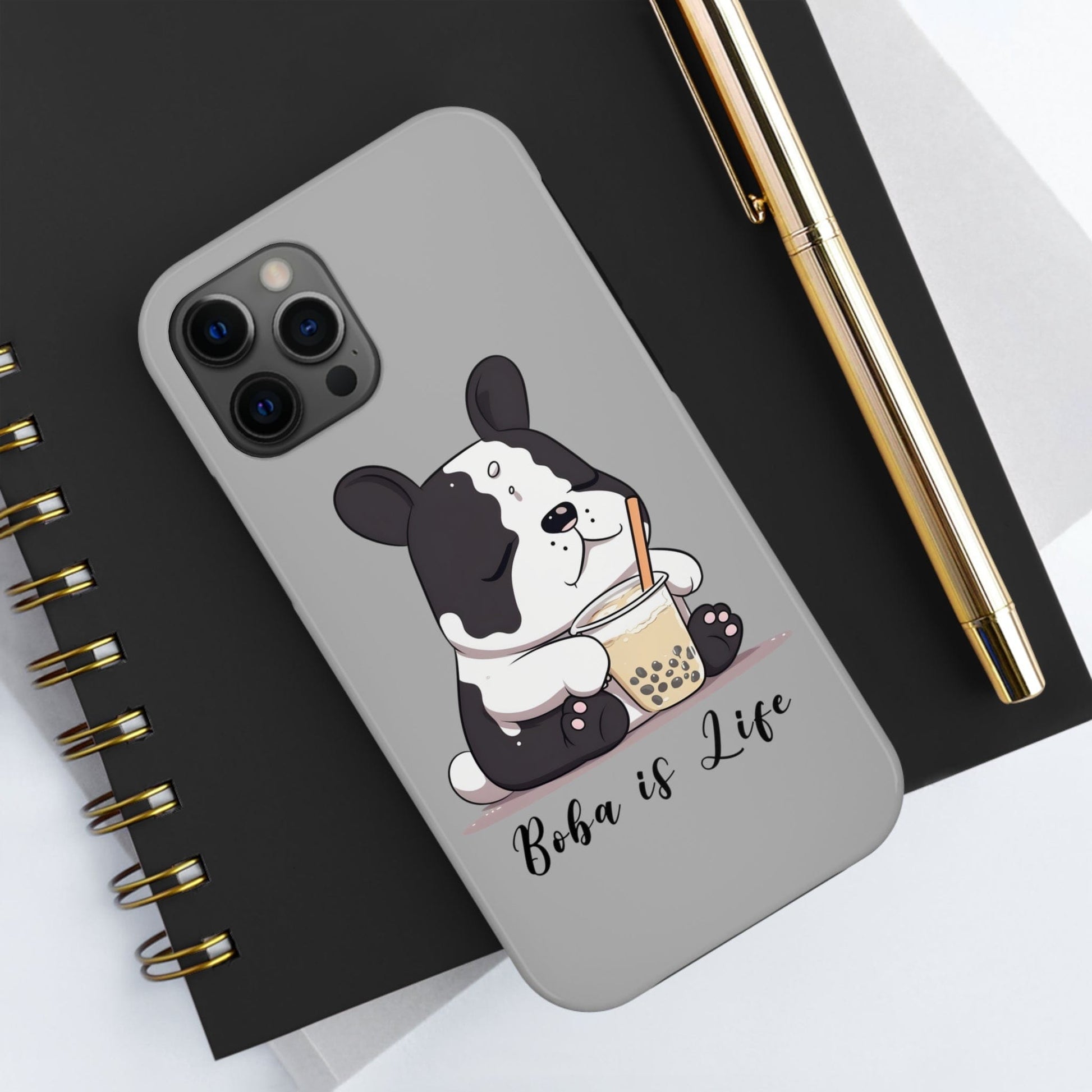 Phone Case Boba is Life | Dog Drinking Boba | Tough Phone Cases