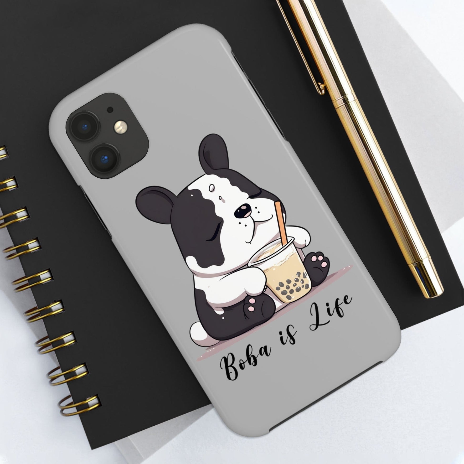 Phone Case Boba is Life | Dog Drinking Boba | Tough Phone Cases