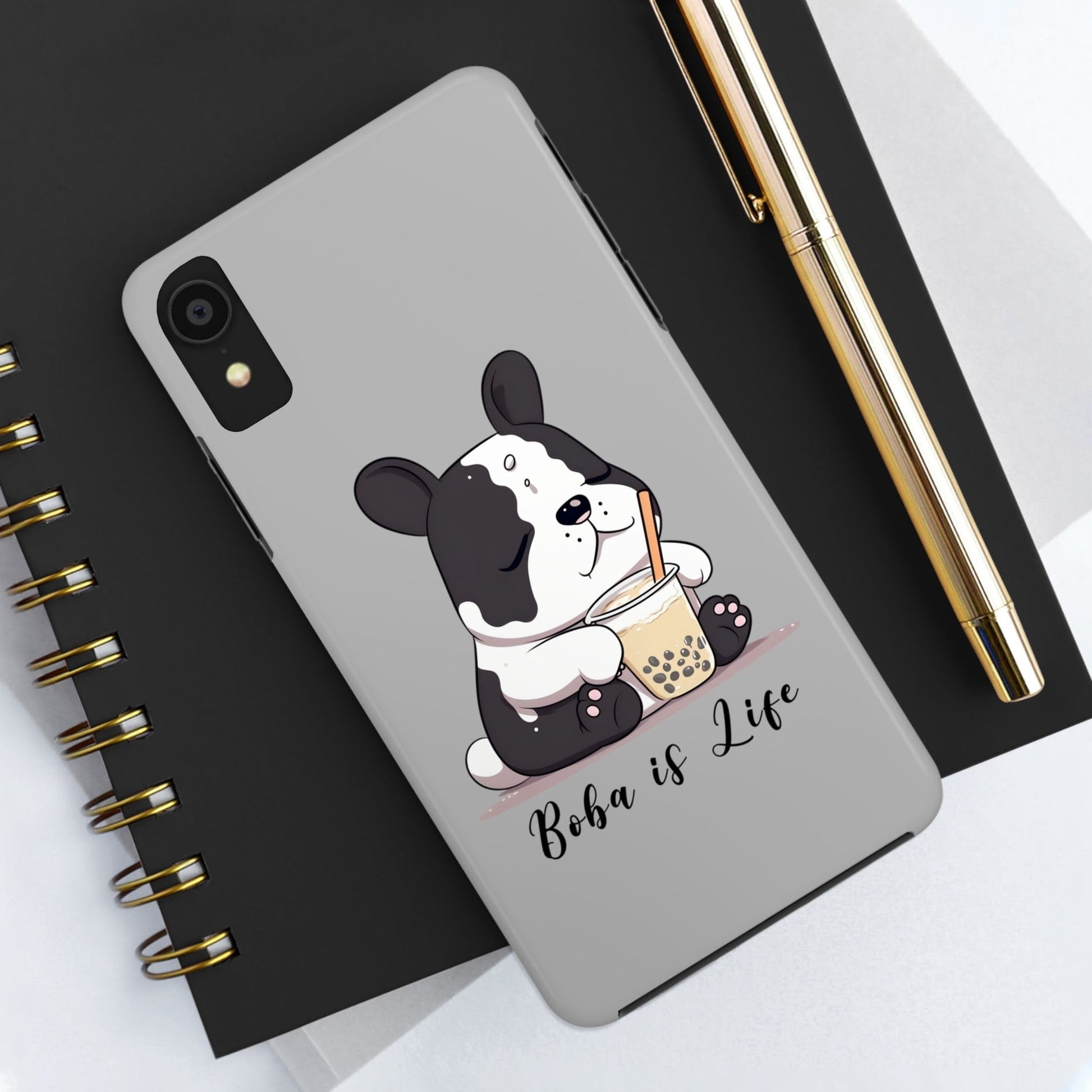 Phone Case Boba is Life | Dog Drinking Boba | Tough Phone Cases