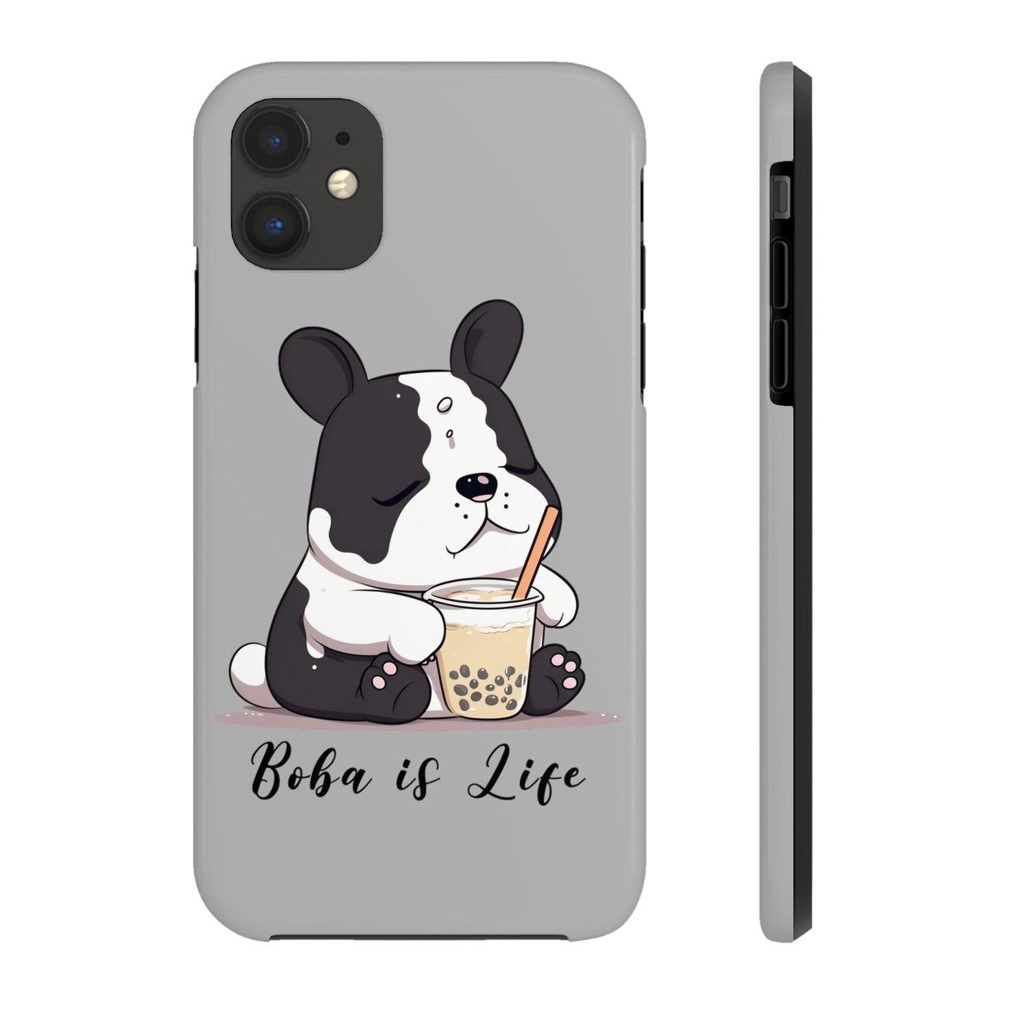 Phone Case iPhone 11 Boba is Life | Dog Drinking Boba | Tough Phone Cases