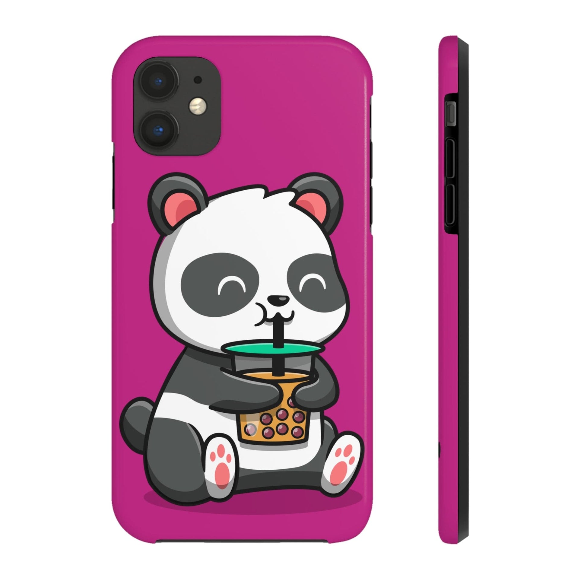 Phone Case iPhone 11 Panda Drinking Boba | Tough Phone Cases