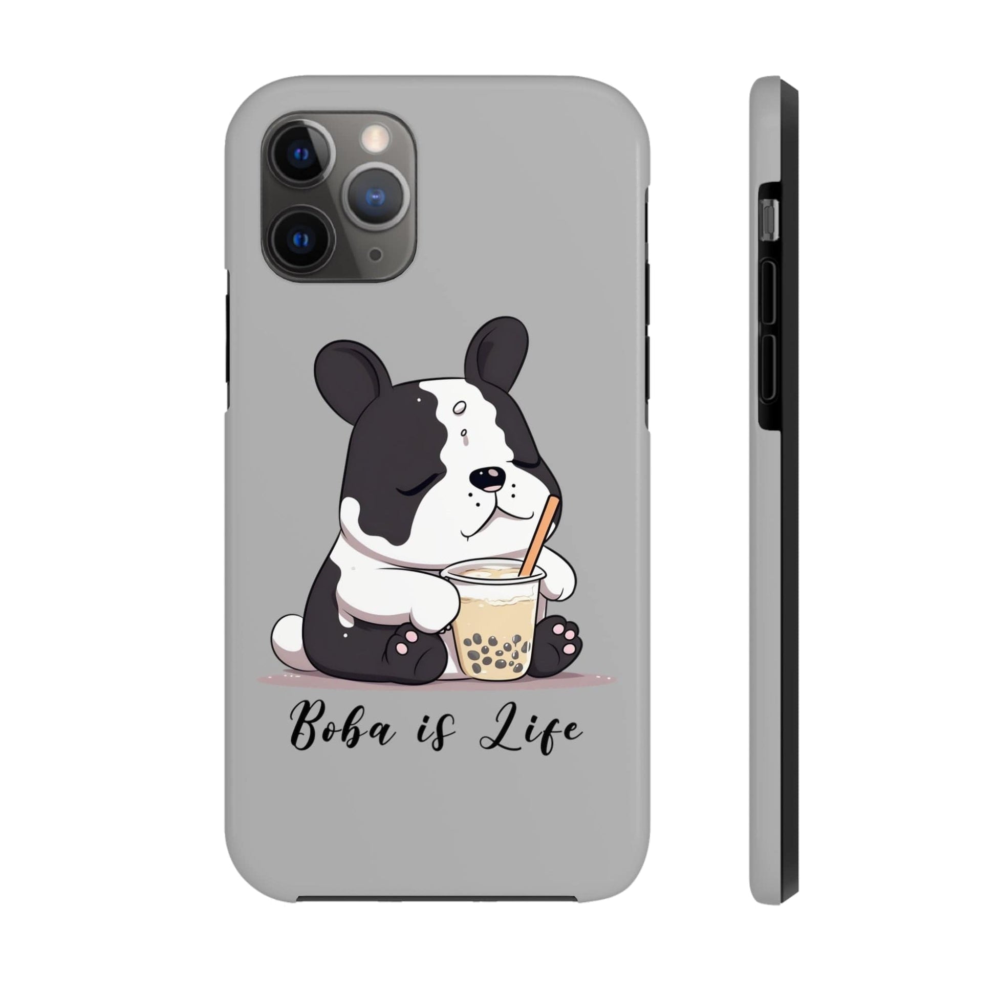 Phone Case iPhone 11 Pro Boba is Life | Dog Drinking Boba | Tough Phone Cases