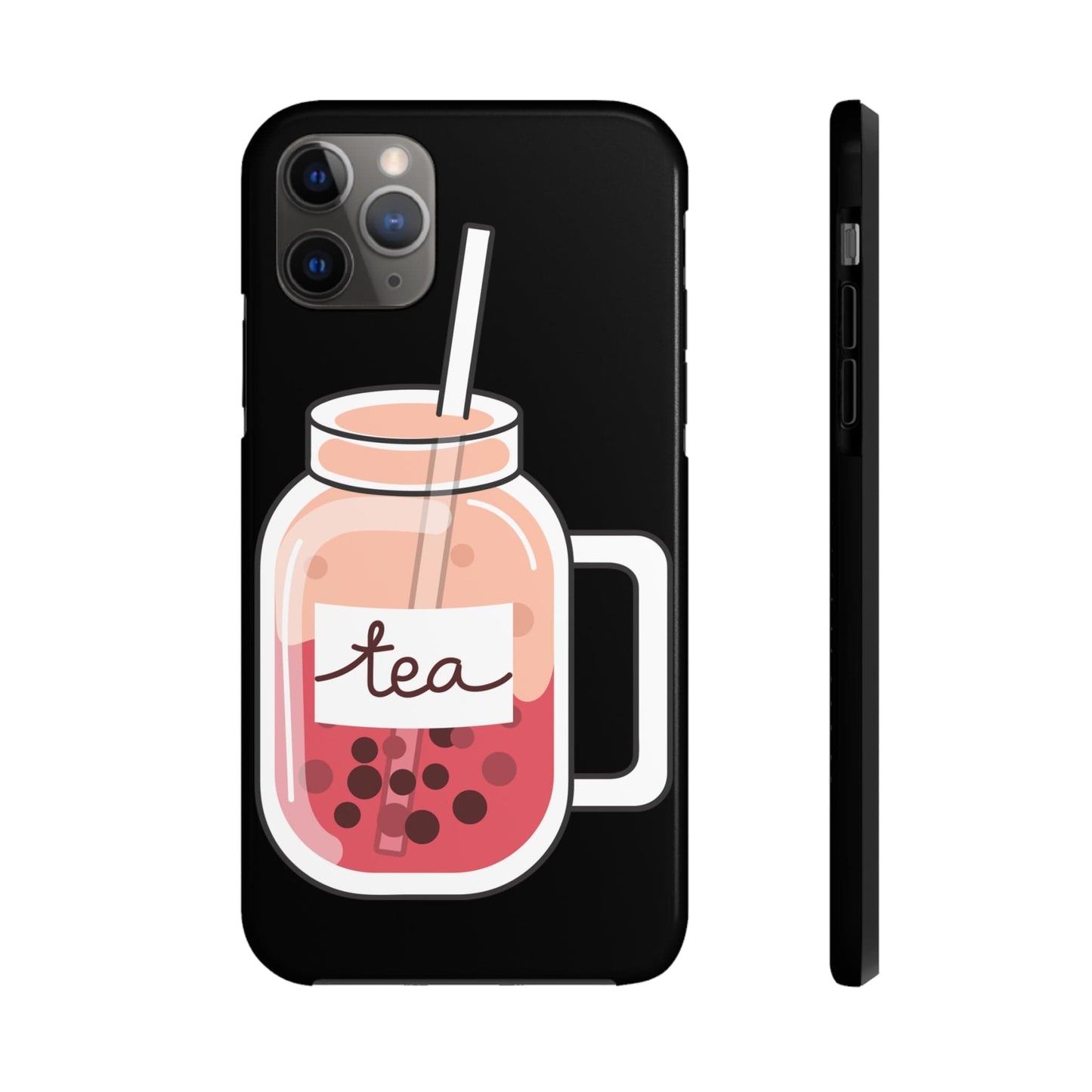 Phone Case iPhone 11 Pro Max Boba Tea - Pink | Mason Jar | Tough Phone Cases