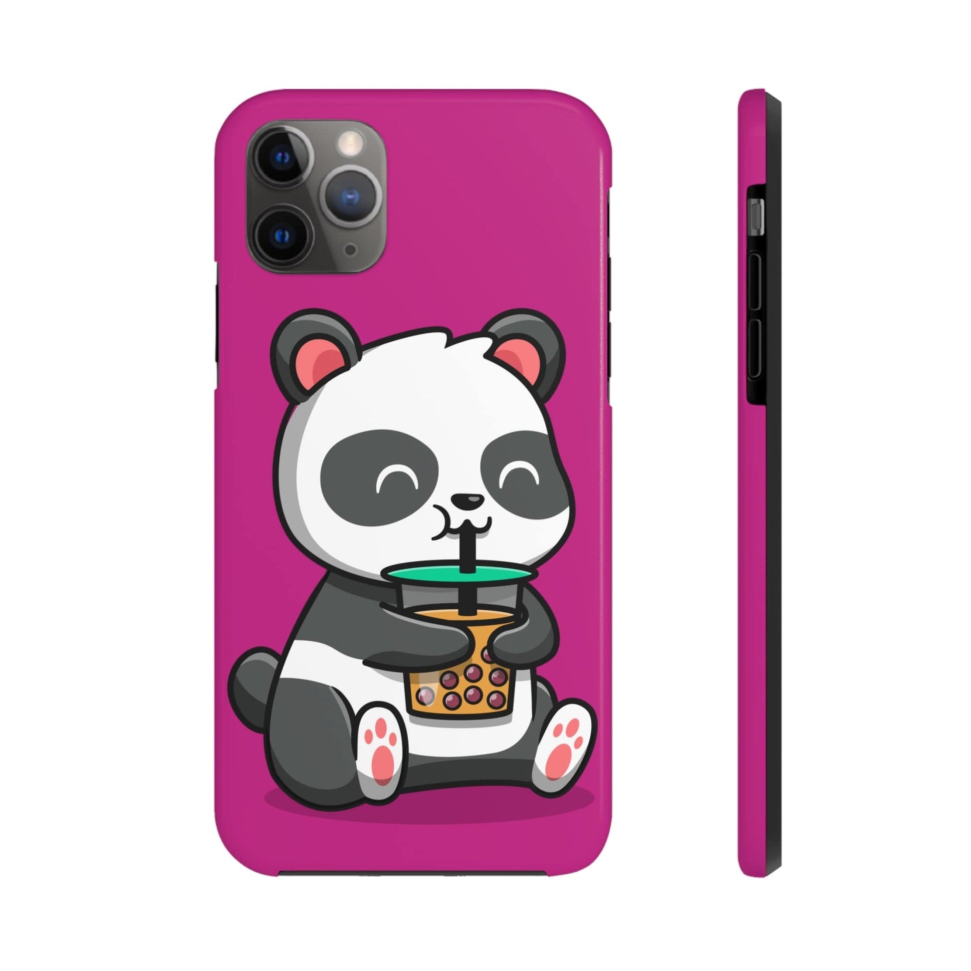 Phone Case iPhone 11 Pro Max Panda Drinking Boba | Tough Phone Cases