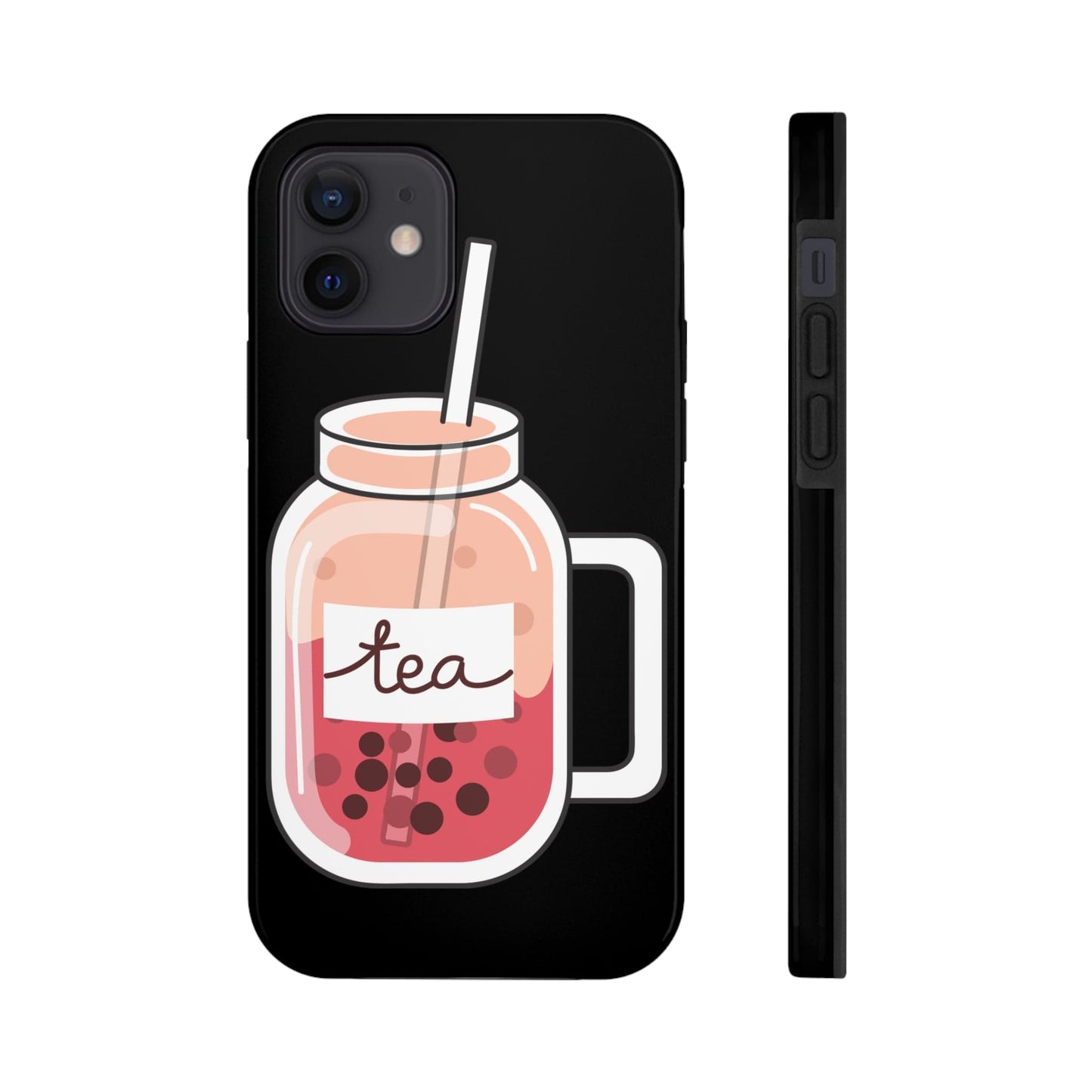 Phone Case iPhone 12 Boba Tea - Pink | Mason Jar | Tough Phone Cases