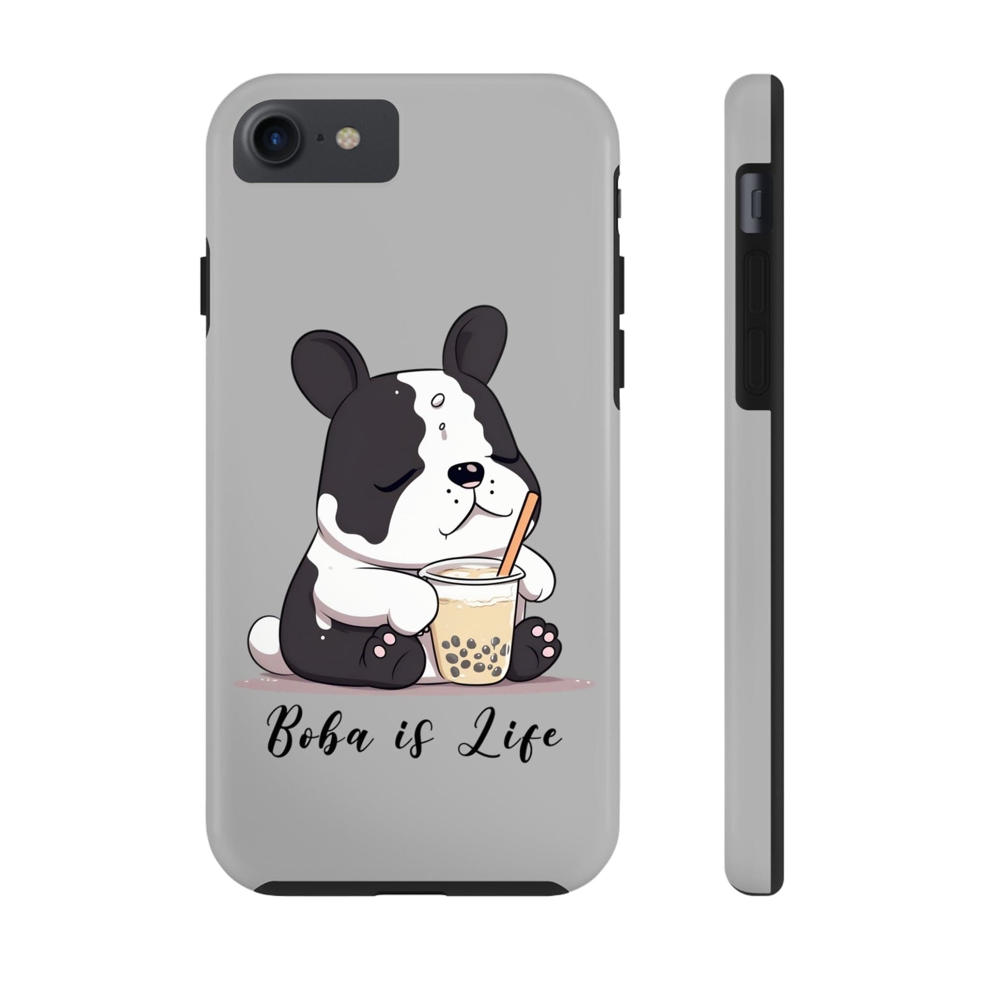 Phone Case iPhone 7, iPhone 8, iPhone SE Boba is Life | Dog Drinking Boba | Tough Phone Cases