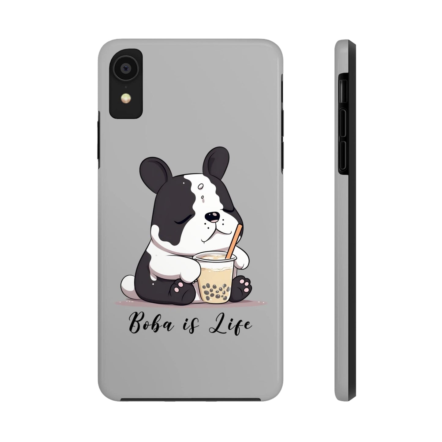 Phone Case iPhone XR Boba is Life | Dog Drinking Boba | Tough Phone Cases