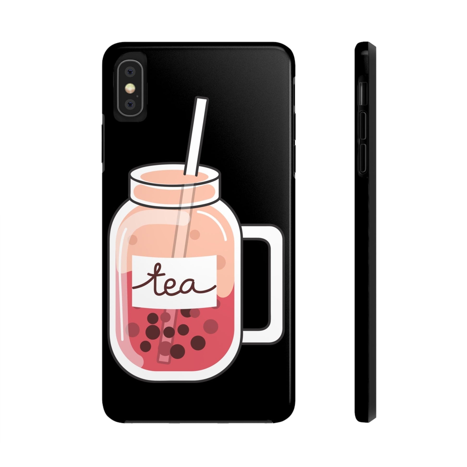 Phone Case iPhone XS MAX Boba Tea - Pink | Mason Jar | Tough Phone Cases