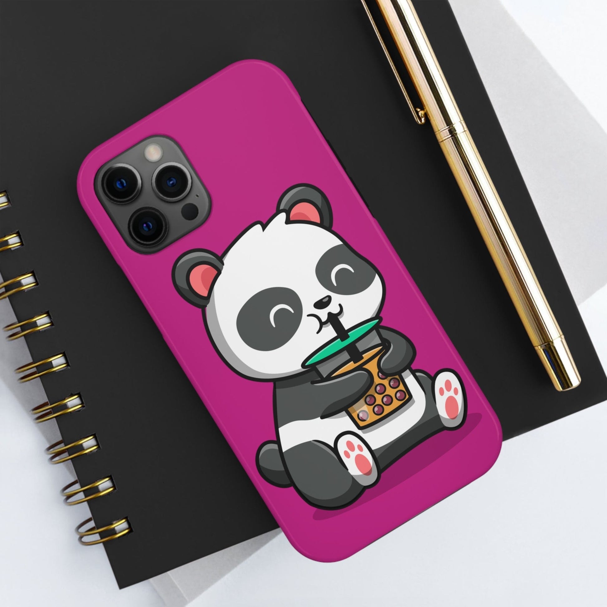 Phone Case Panda Drinking Boba | Tough Phone Cases