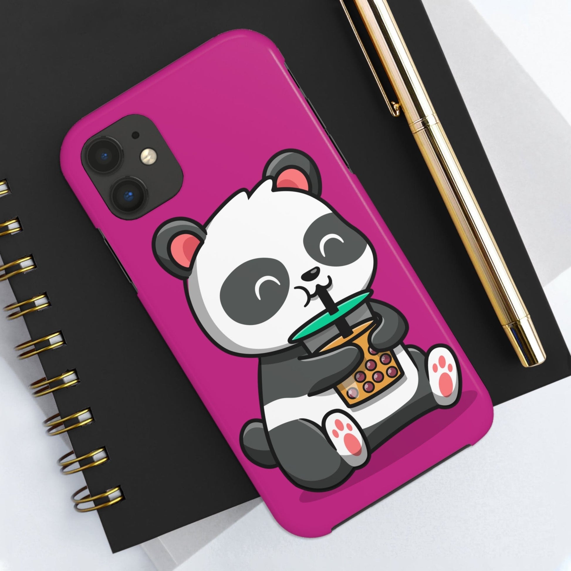 Phone Case Panda Drinking Boba | Tough Phone Cases