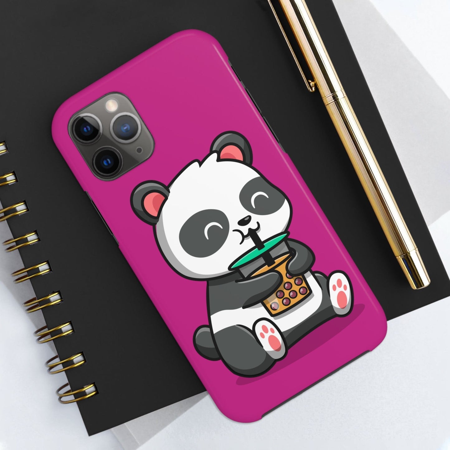 Phone Case Panda Drinking Boba | Tough Phone Cases