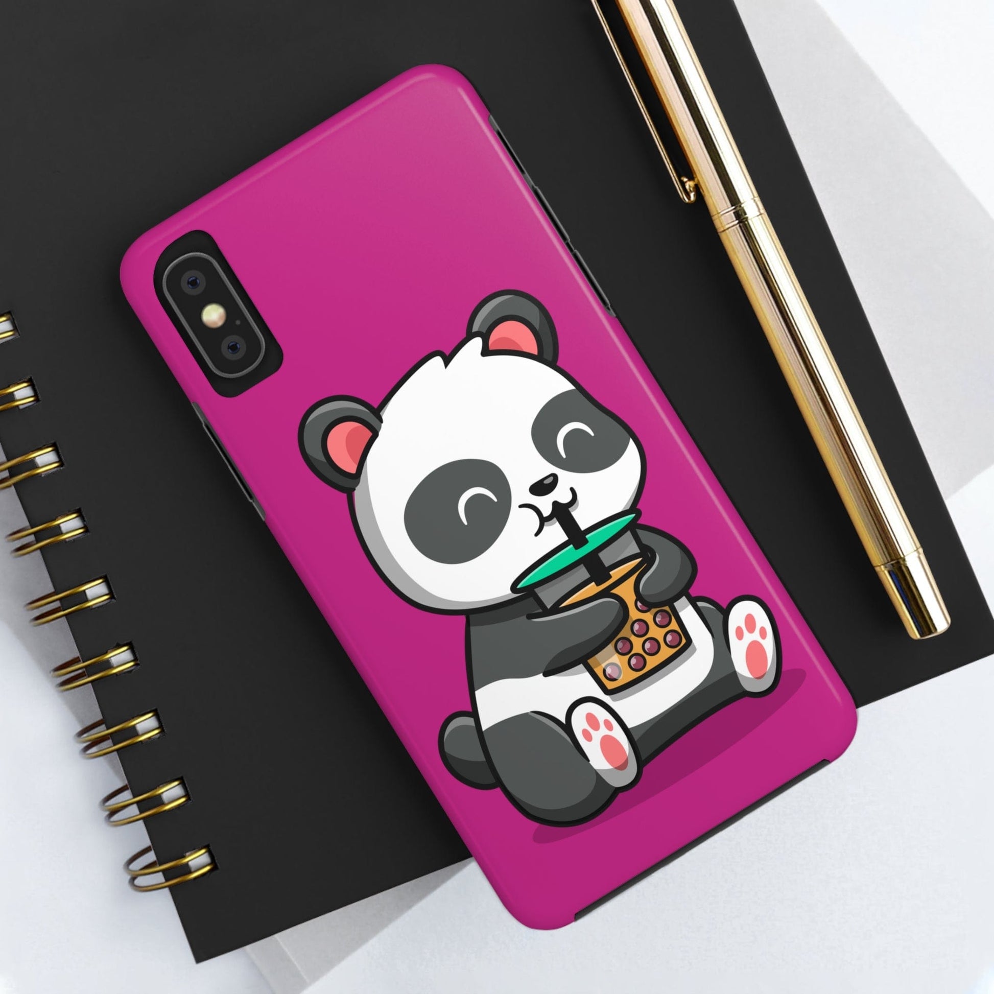 Phone Case Panda Drinking Boba | Tough Phone Cases