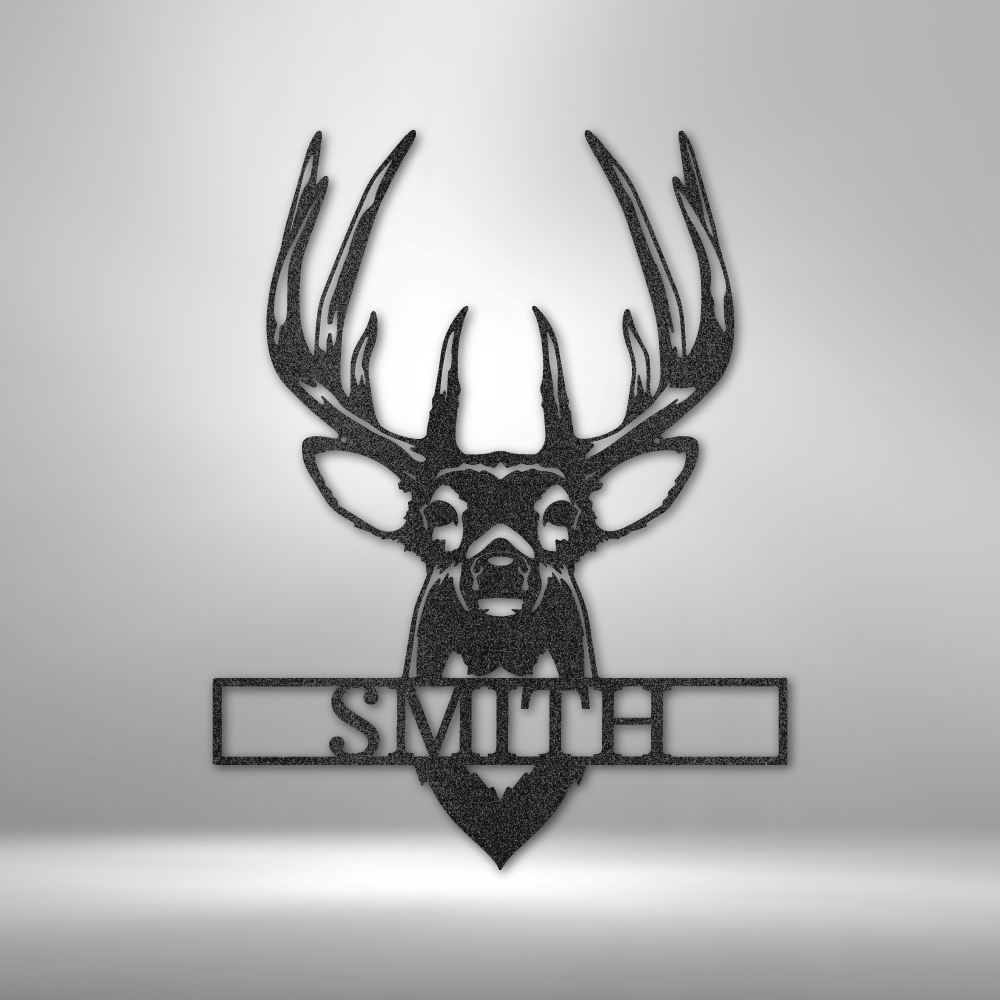 Steel Sign Black / 12" Buck Mount | Customizable Steel Sign