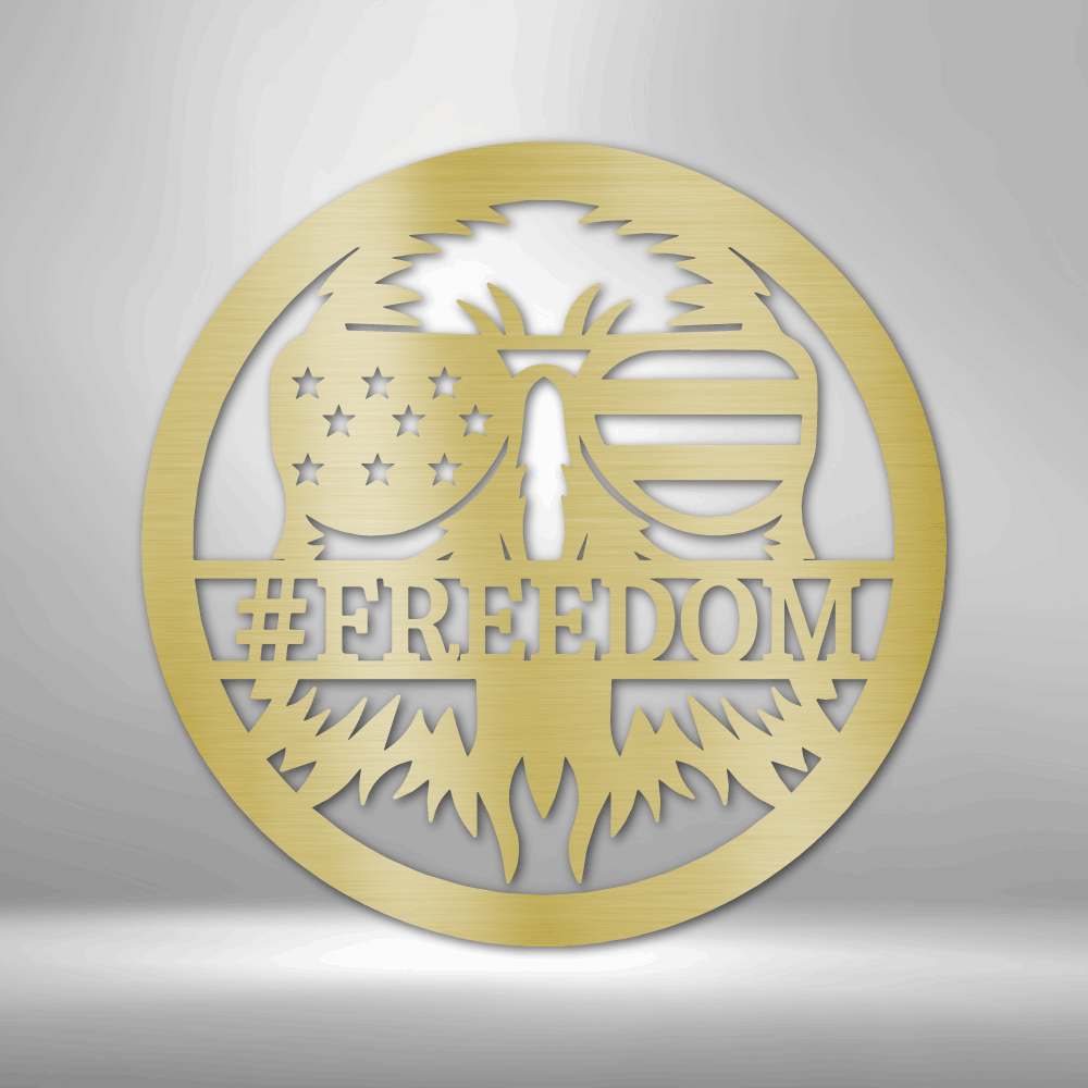 Steel Sign Gold / 12" American Eagle | Customizable Steel Sign