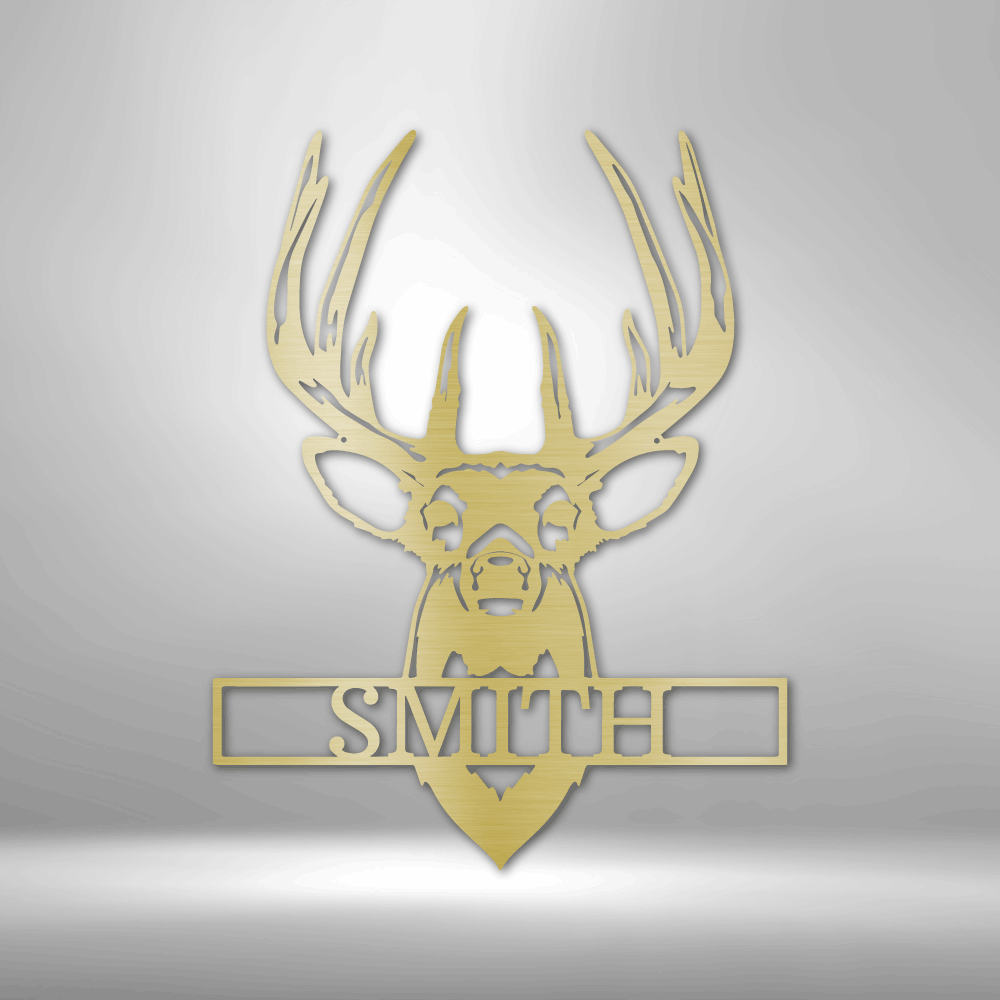 Steel Sign Gold / 12" Buck Mount | Customizable Steel Sign