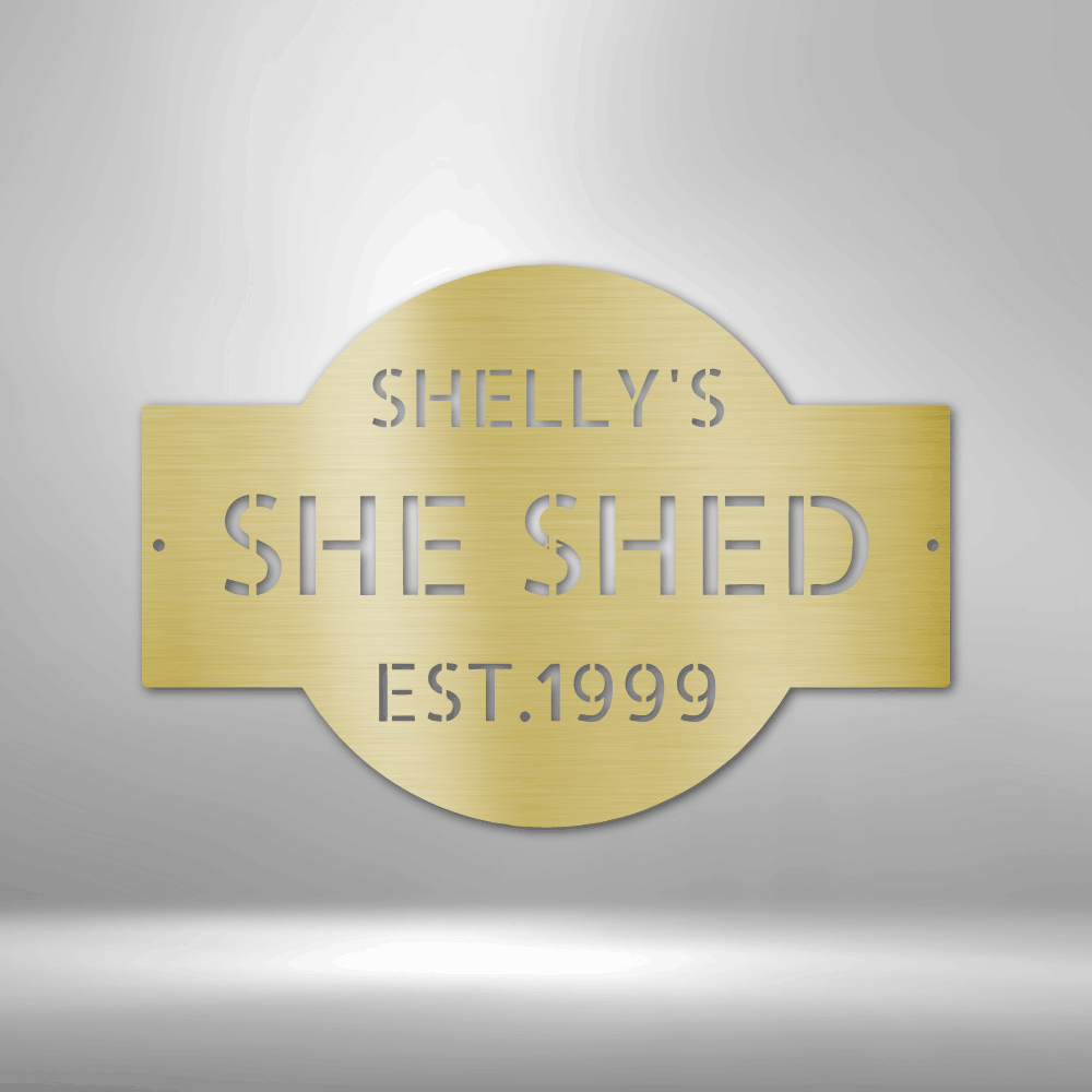 Steel Sign Gold / 12" Custom Plaque | Steel Sign