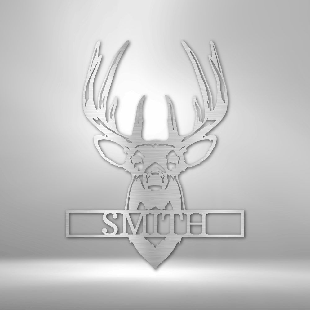 Steel Sign Silver / 12" Buck Mount | Customizable Steel Sign