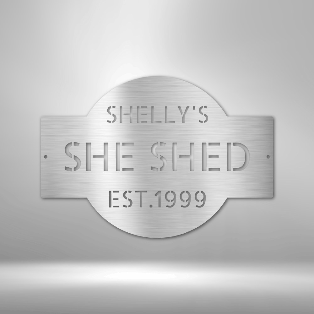 Steel Sign Silver / 12" Custom Plaque | Steel Sign