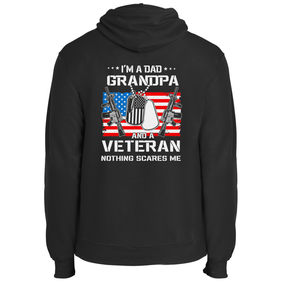 Sweatshirts Black / S Dad | Grandpa | Veteran | Fleece Pullover Hoodie