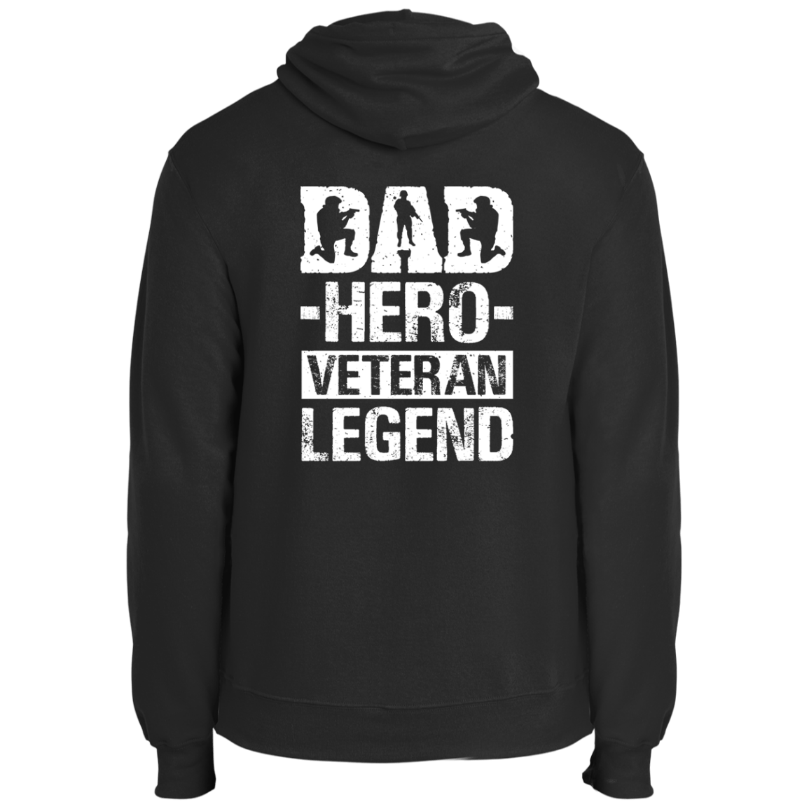 Sweatshirts Black / S Dad | Hero Veteran Legend | Fleece Pullover Hoodie