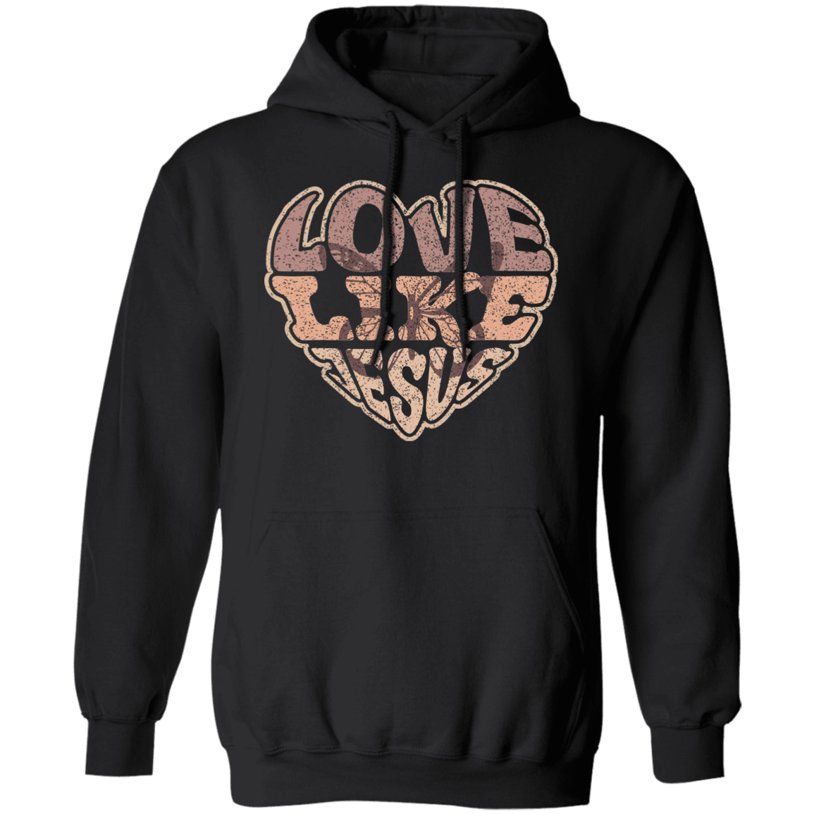 Sweatshirts Black / S Love Like Jesus | Christian | Retro | Pullover Hoodie