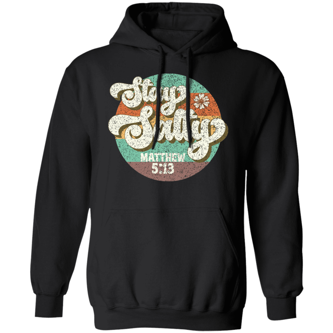 Sweatshirts Black / S Stay Salty | Matthew 5:13 | Christian | Retro | Pullover Hoodie