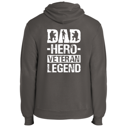 Sweatshirts Charcoal / S Dad | Hero Veteran Legend | Fleece Pullover Hoodie