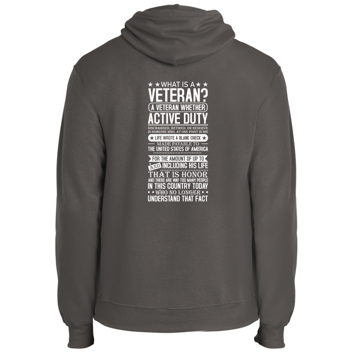 Sweatshirts Charcoal / S What is a Veteran | Core Fleece Pullover Hoodie