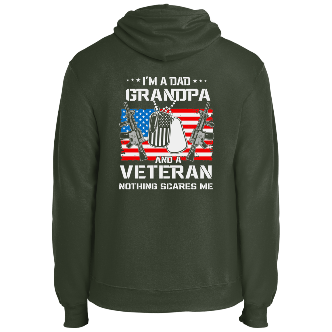 Sweatshirts Olive / S Dad | Grandpa | Veteran | Fleece Pullover Hoodie