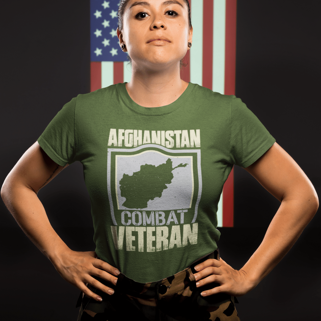 T-Shirt Afghanistan Combat Veteran | Jersey Short Sleeve Tee