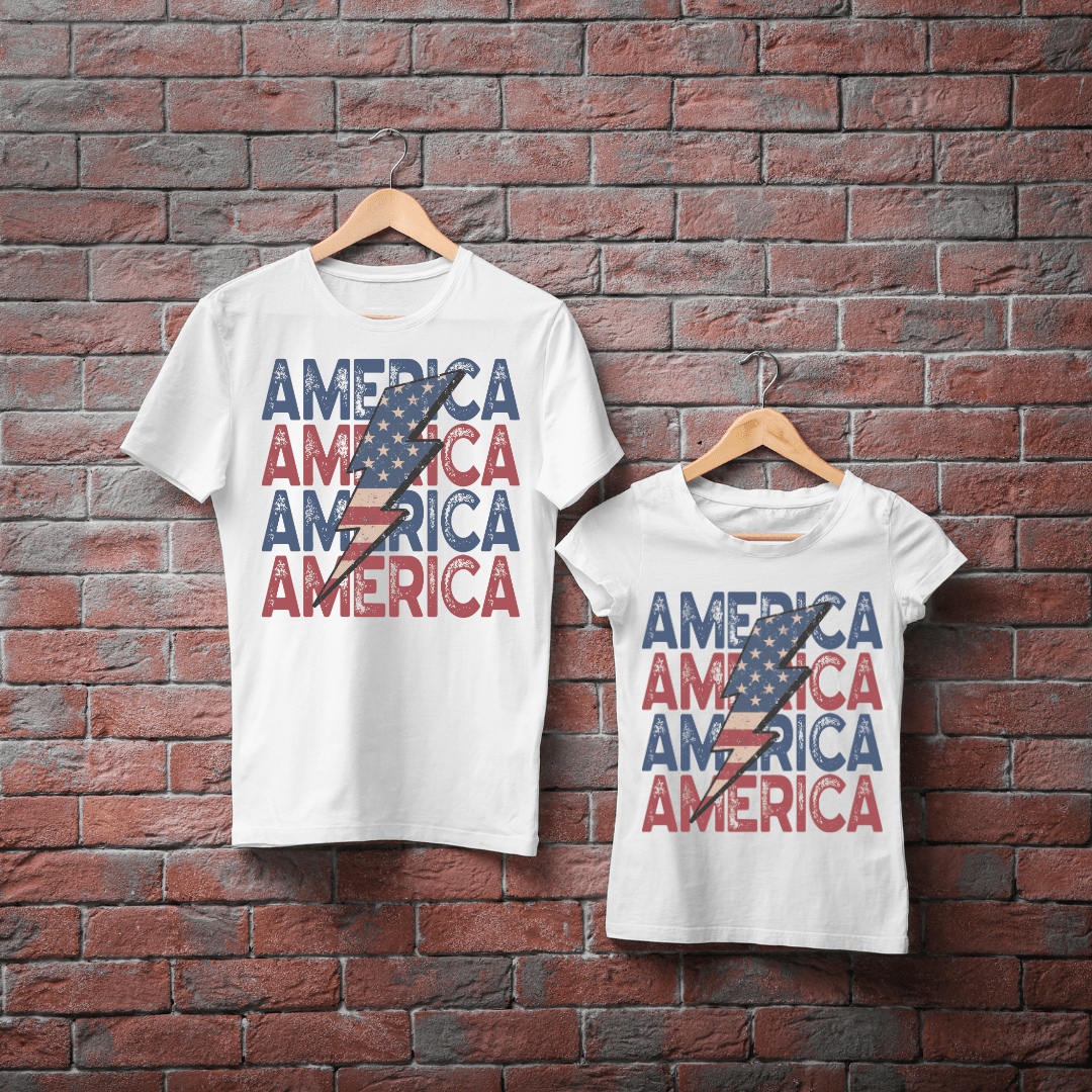 T-Shirt American Lightening | Jersey Short Sleeve Tee