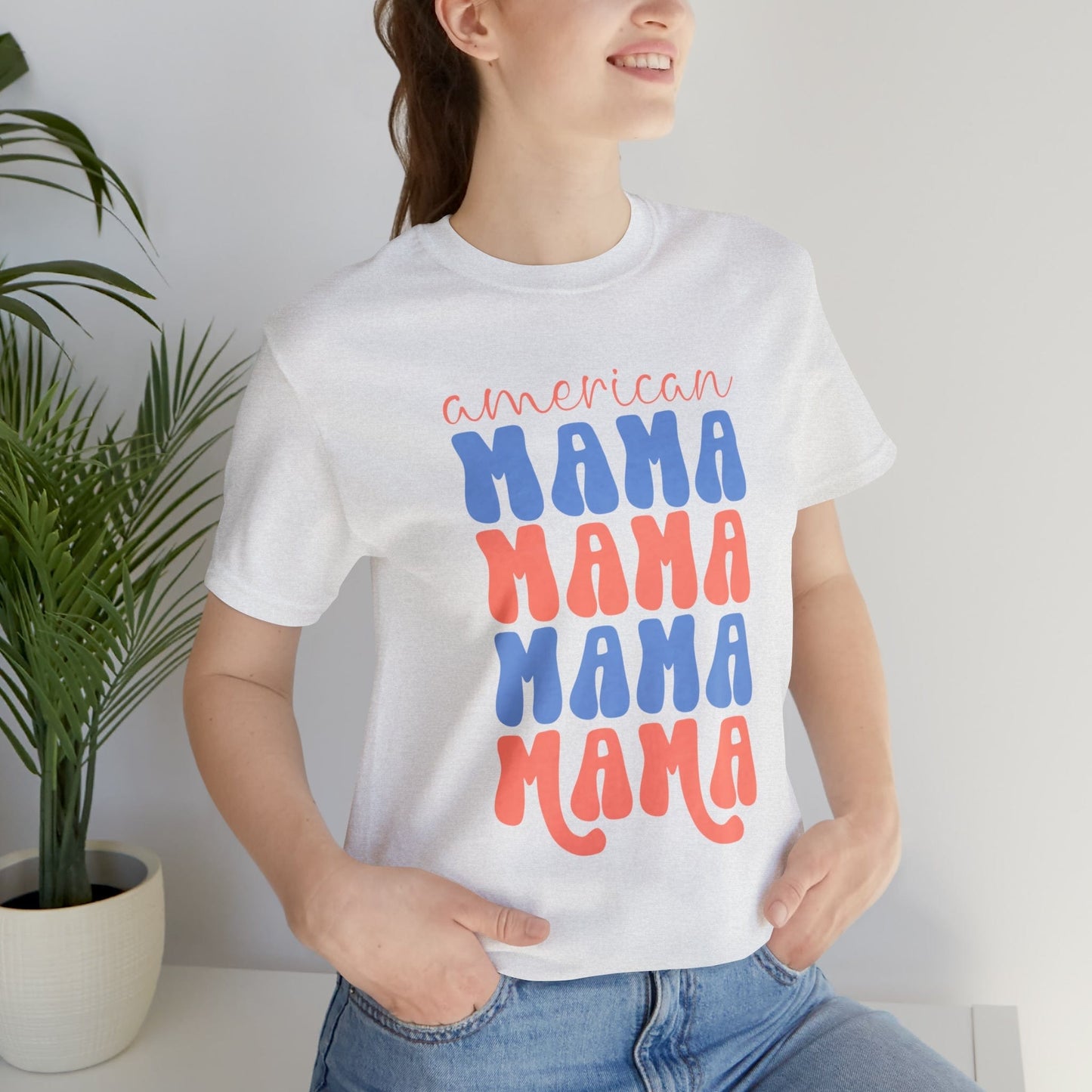 T-Shirt American Mama | Jersey Short Sleeve Tee