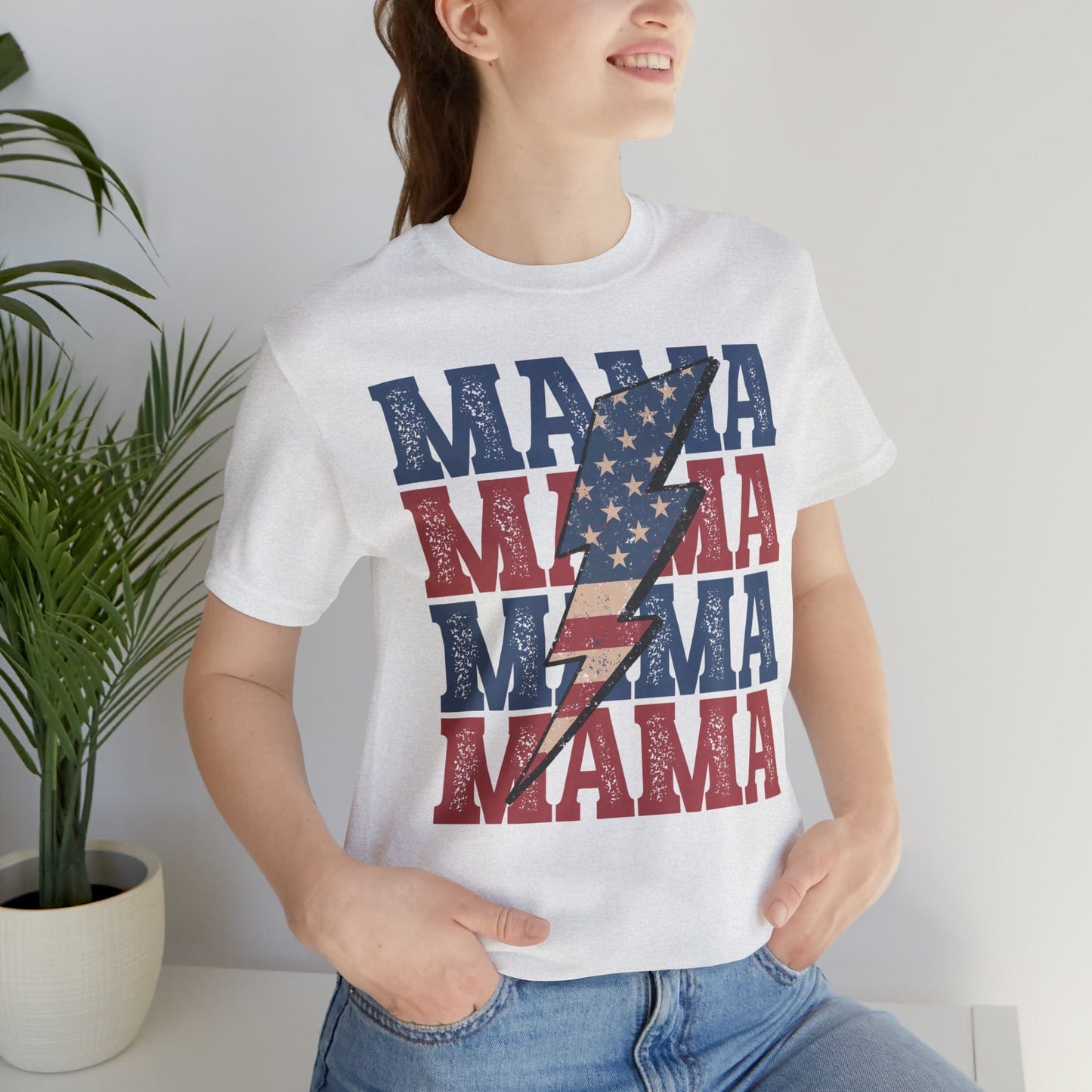 T-Shirt American Mama Lightening | Jersey Short Sleeve Tee