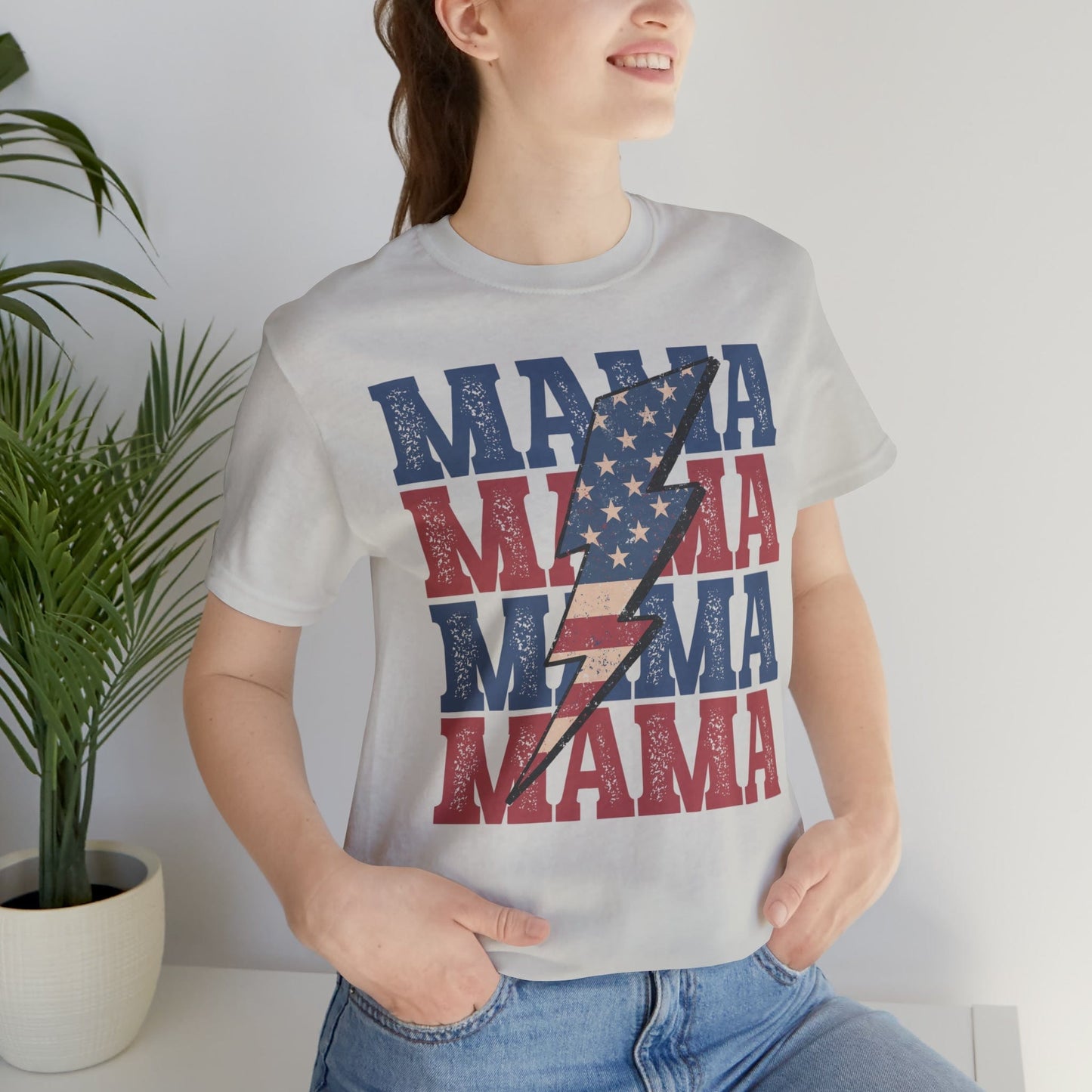 T-Shirt American Mama Lightening | Jersey Short Sleeve Tee