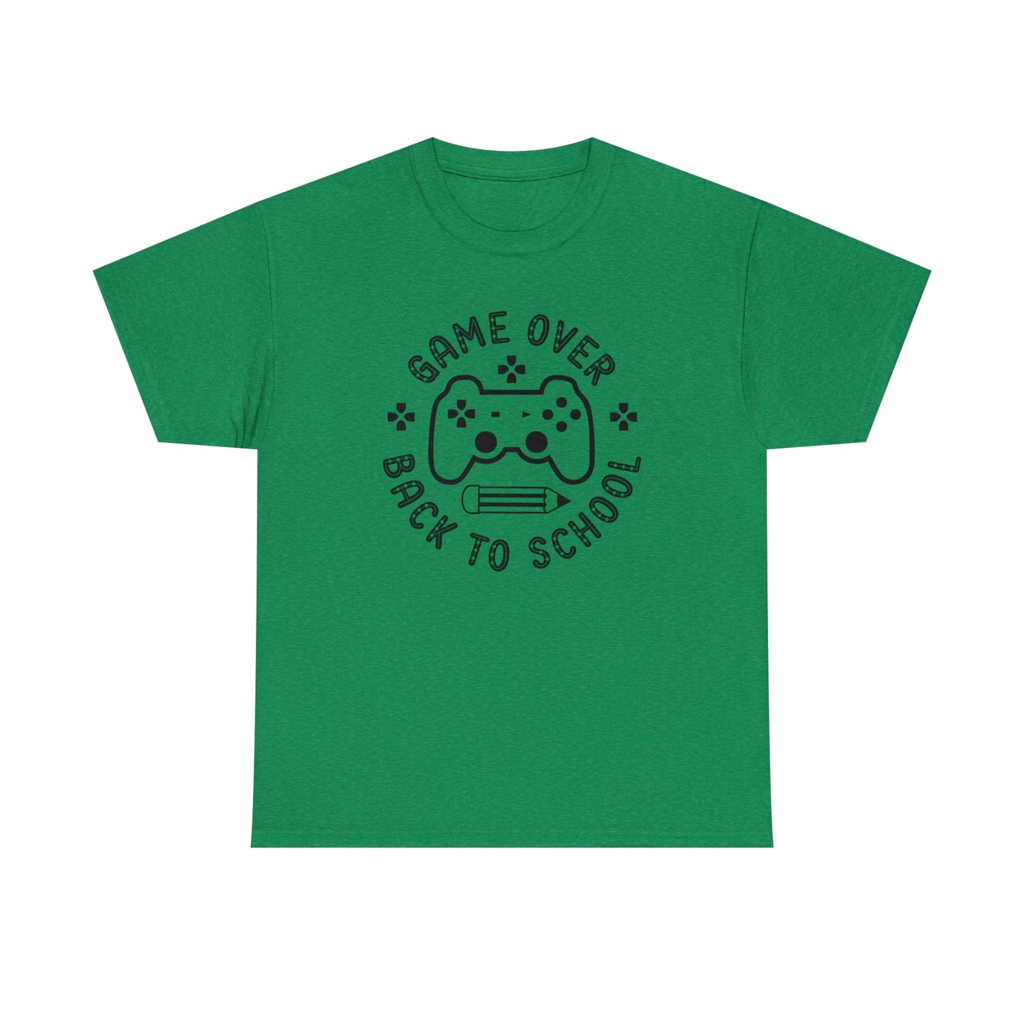 T-Shirt Antique Irish Green / S Game Over | Back to School | ADULT sizes | Cotton Tee