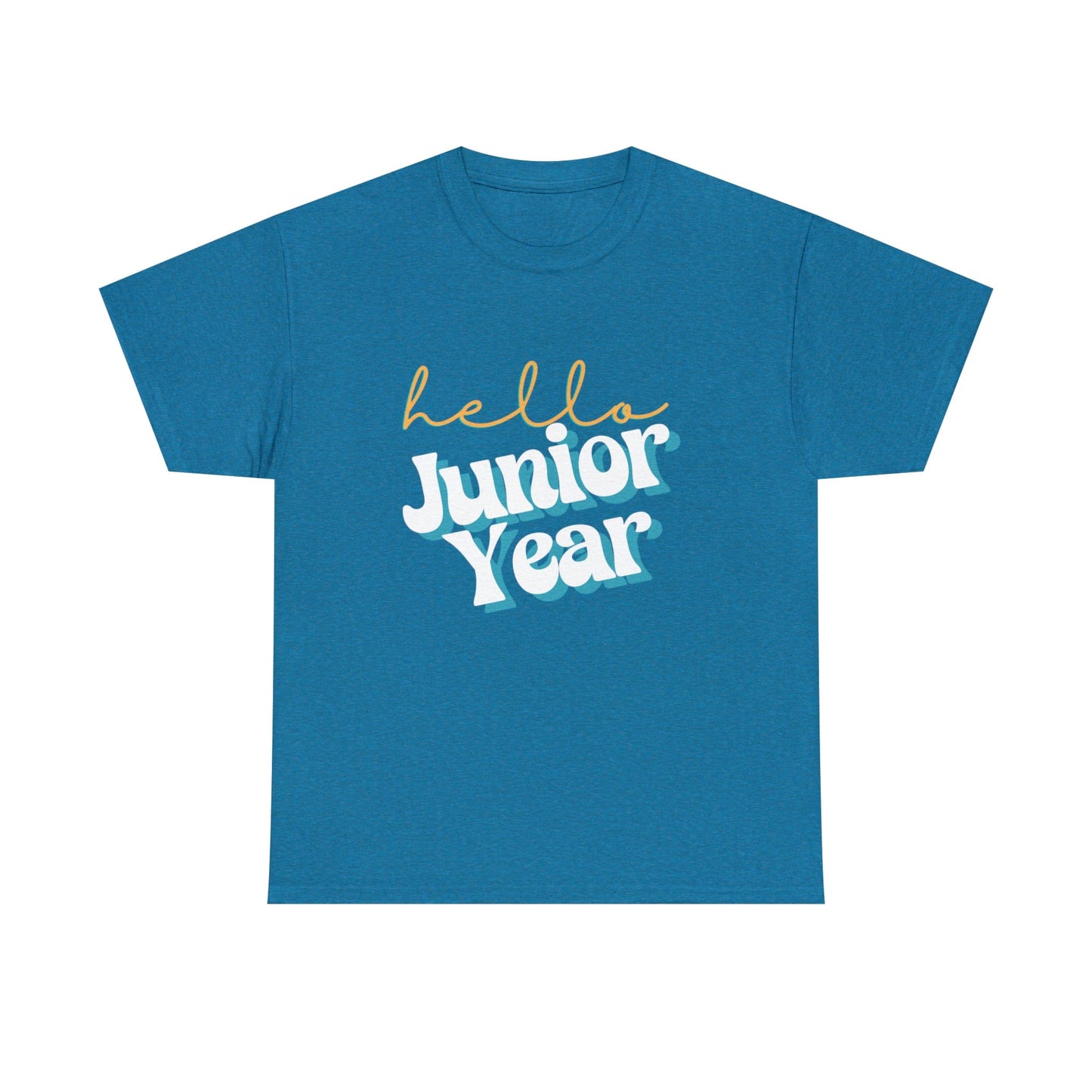 T-Shirt Antique Sapphire / S Hello Junior Year | Retro | ADULT Sizes | Cotton Tee