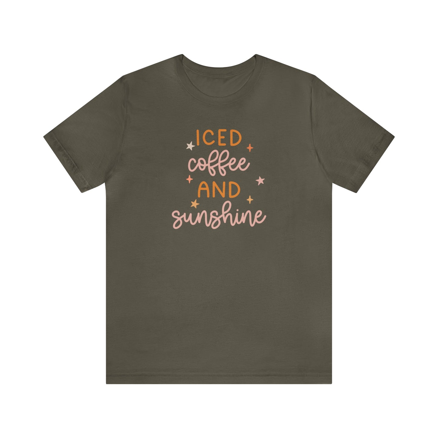 T-Shirt Army / S Iced Coffee and Sunshine | Jersey Short Sleeve Tee