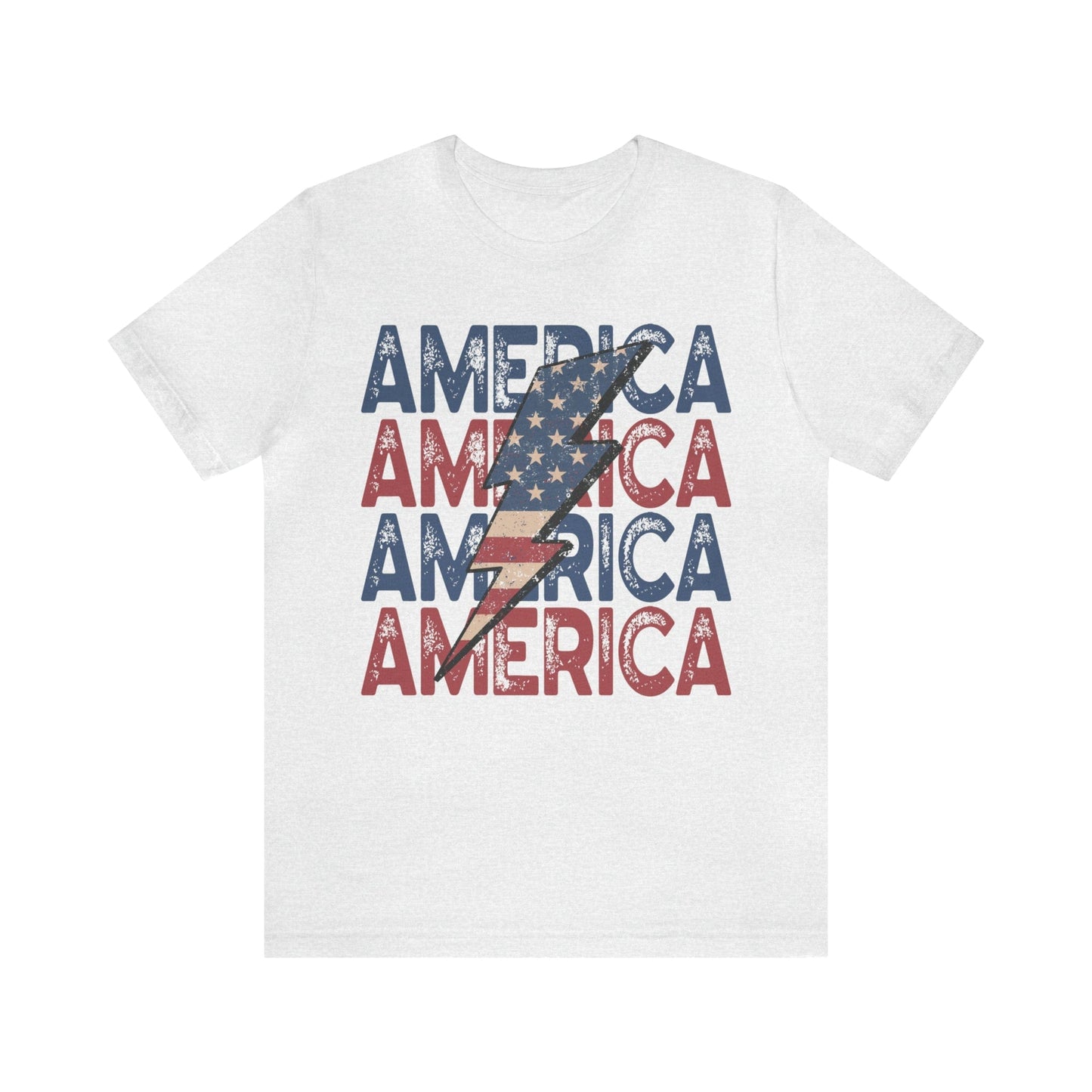 T-Shirt Ash / S American Lightening | Jersey Short Sleeve Tee